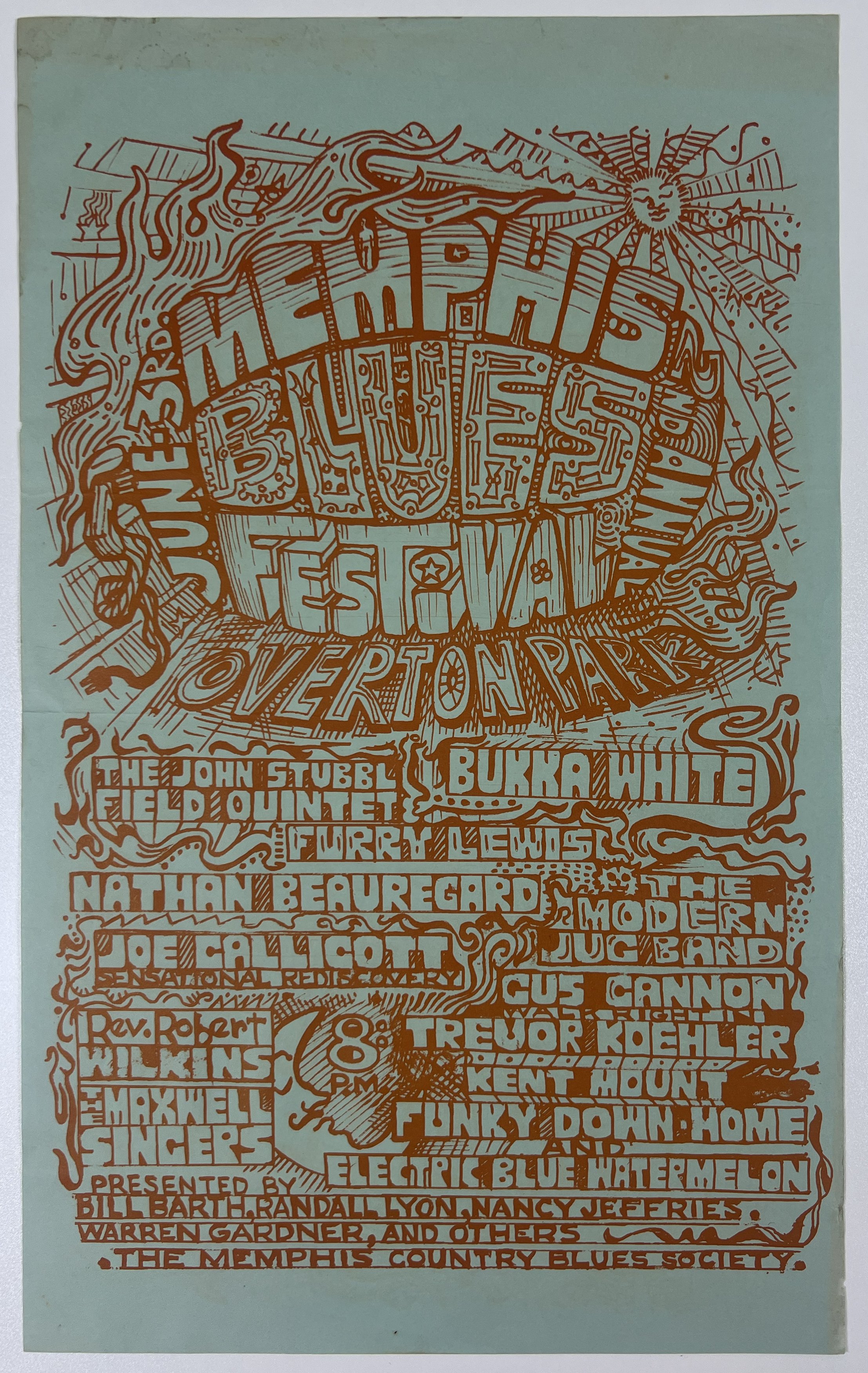 Memphis Blues Festival Poster - Memphis - June 3, 1967