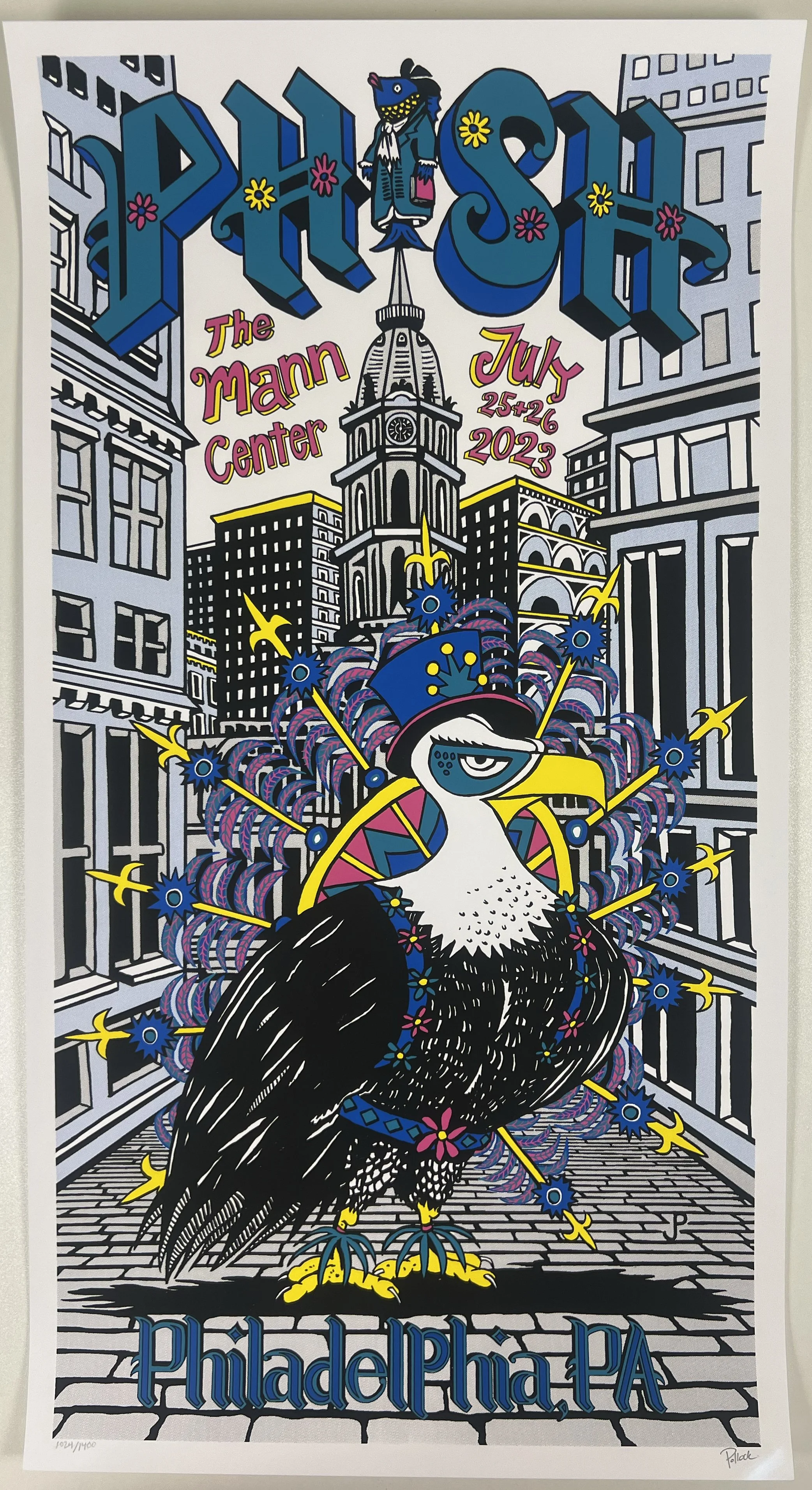 Phish Poster - Blue Variant - Philadelphia - July 25-26, 2023
