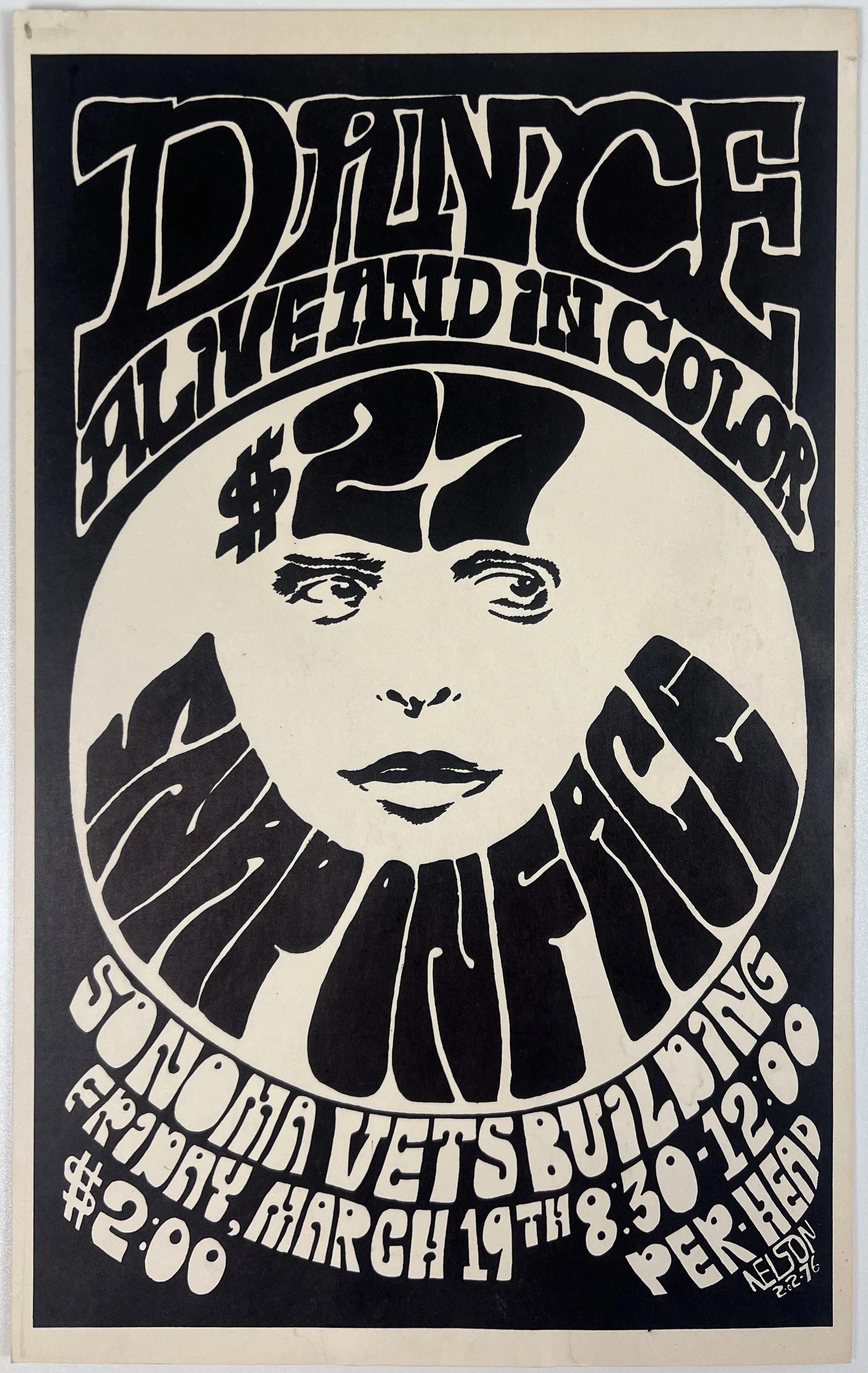 Snap on Face Poster - Sonoma - March 19, 1976