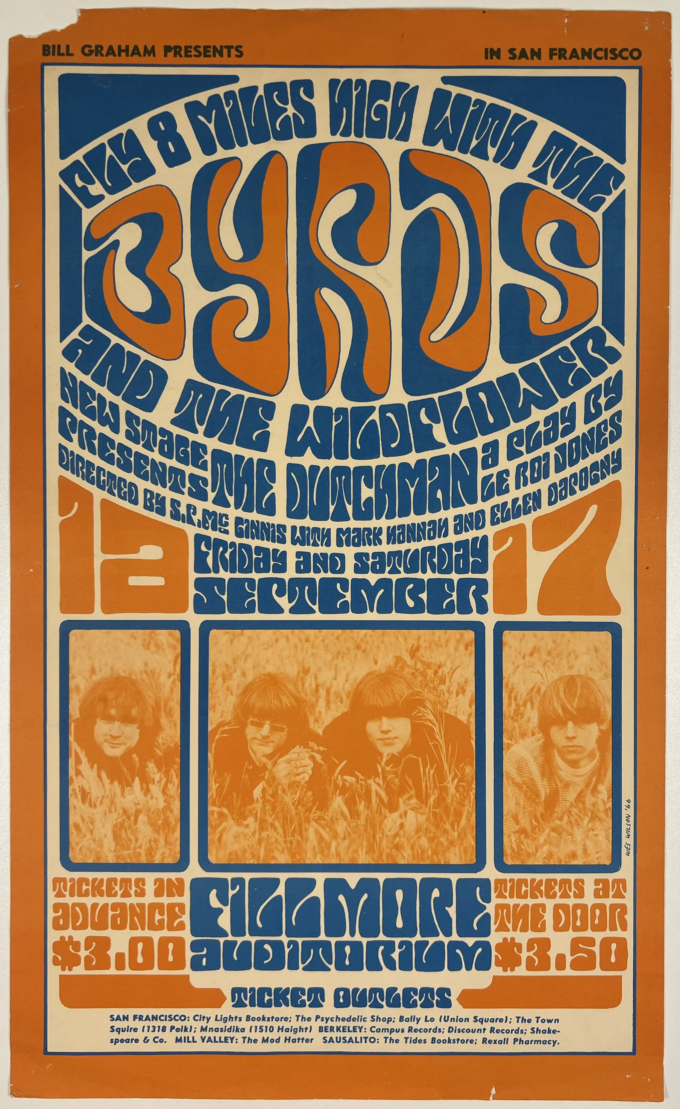 BG-028 The Byrds Poster - San Francisco - Sep 16, 1966
