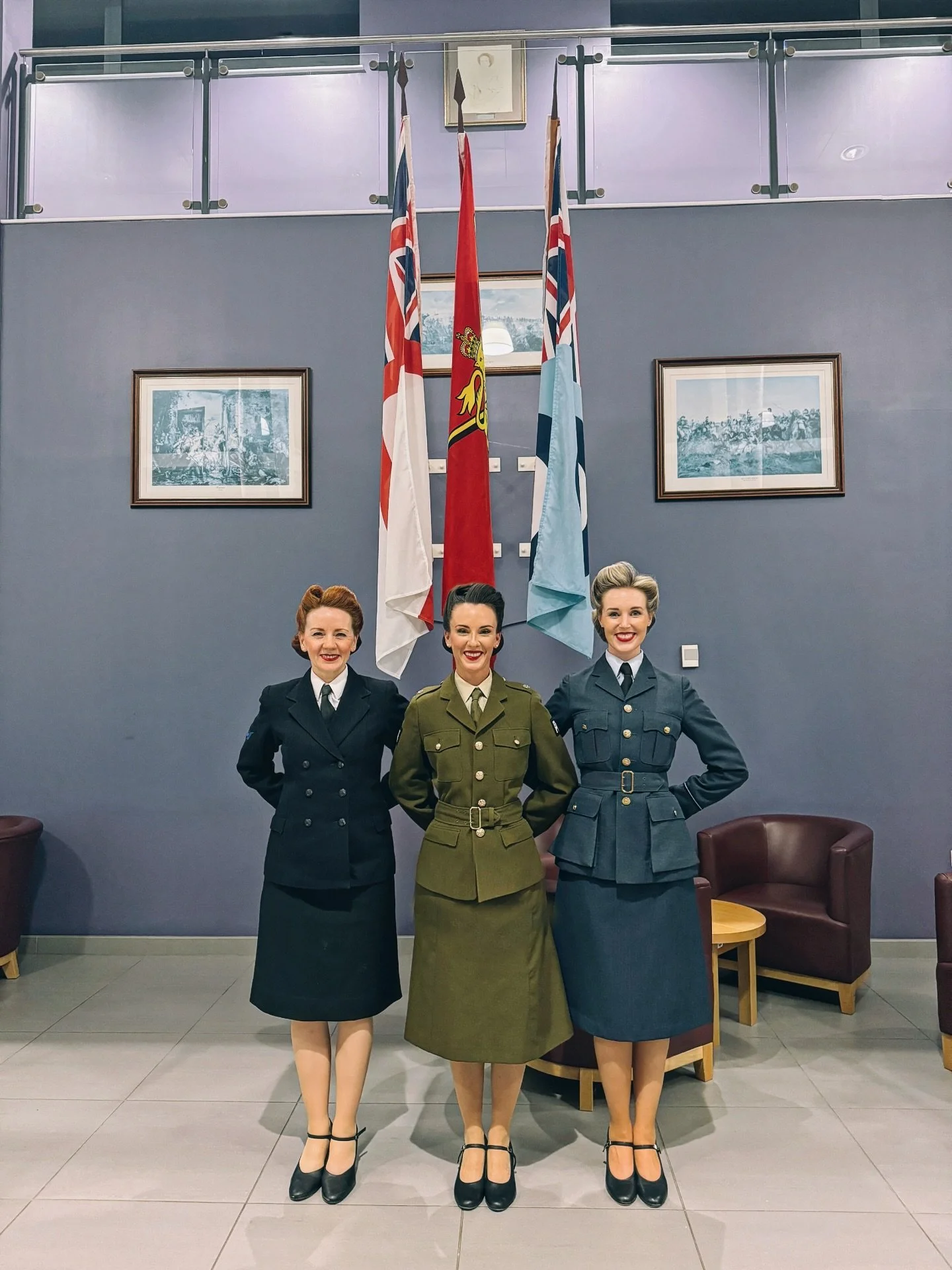 Representing the Army, the Navy, and the Air Force at MOD Corsham last week 🪖⚓️✈️🇬🇧

Thanks to @joogleberry for the booking! 🎙️

#army #navy #airforce #wrns #ats #waaf #ministryofdefence #mod #modcorsham #ww2 #1940s #military #uniform #militaryun