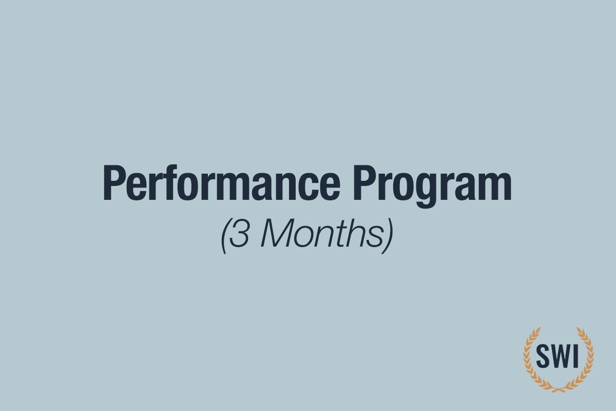 Performance Program: 3 Months