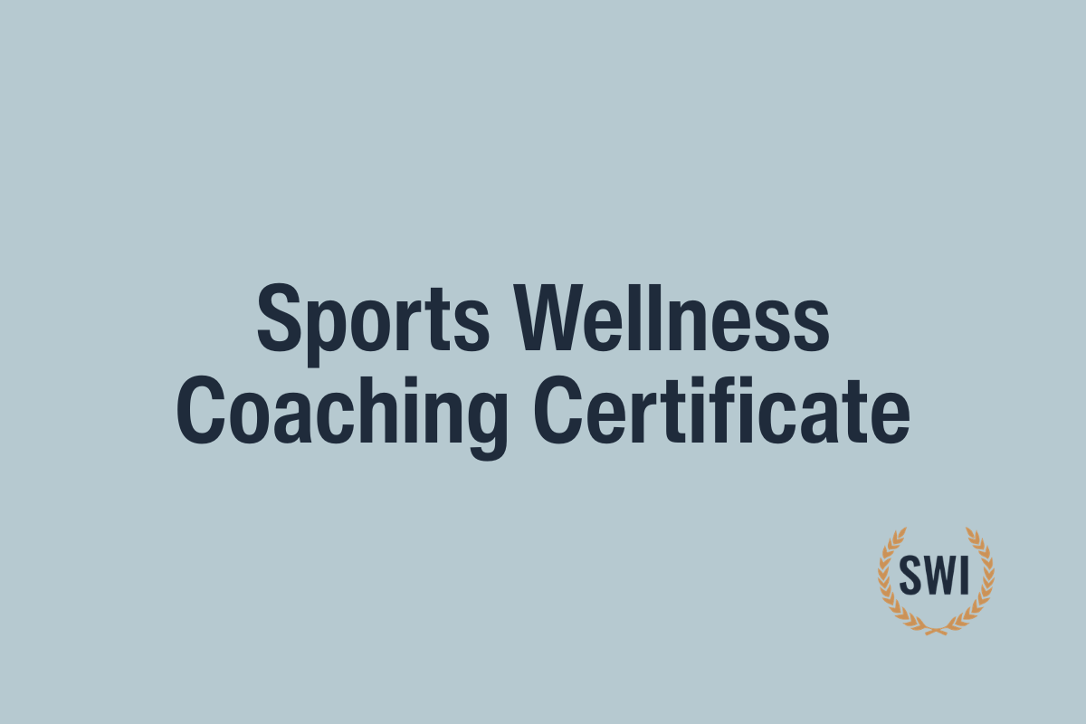 Sports Wellness Coaching Certificate