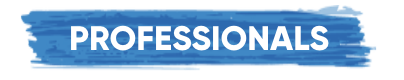 Das Bild zeigt einen blauen Hintergrund mit dem weißen Text 'PROFESSIONALS'.