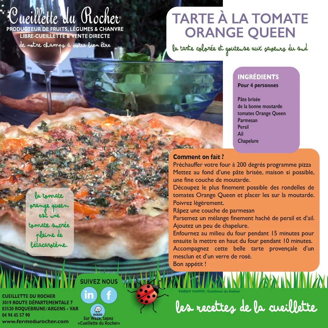 TARTE À LA TOMATE ORANGE QUEEN