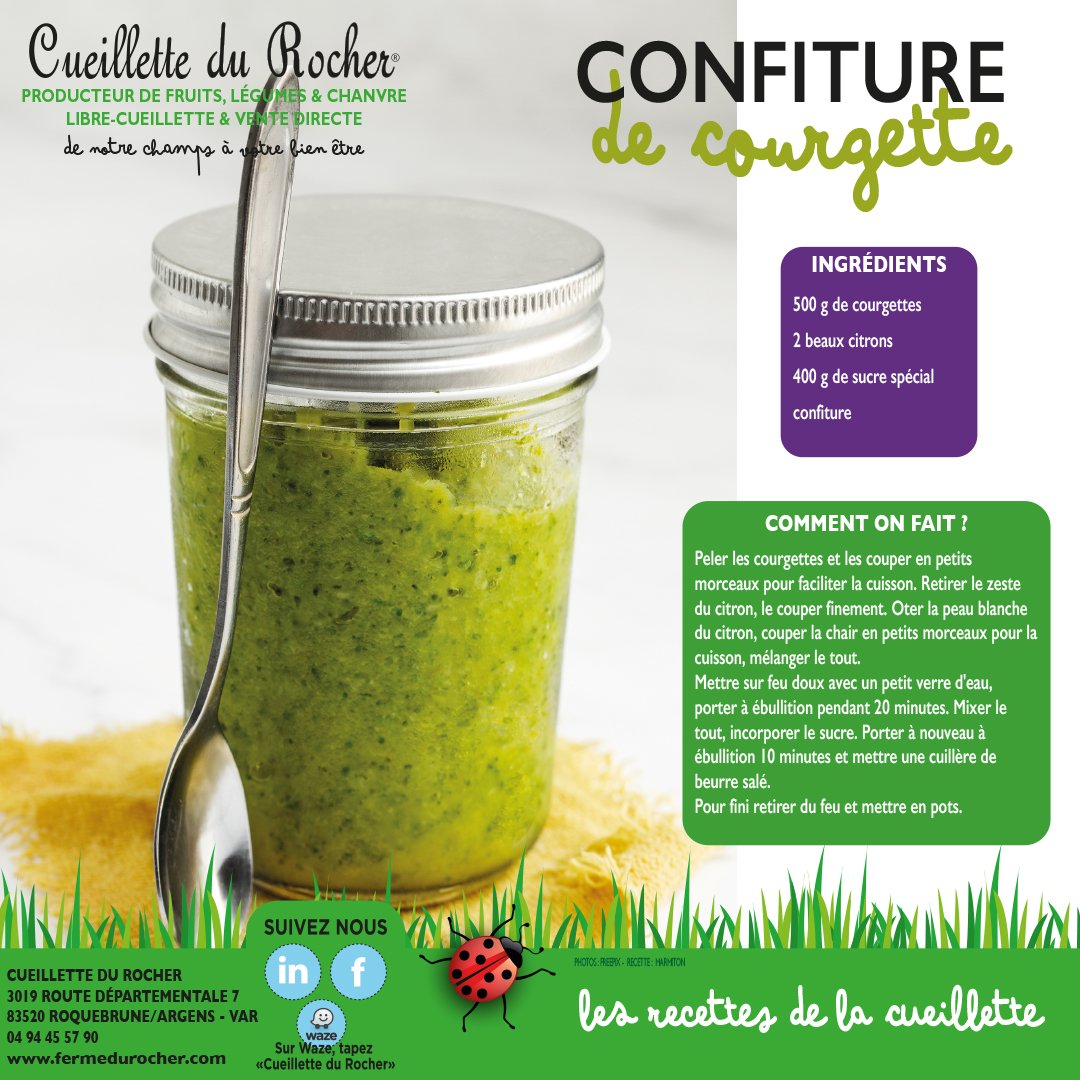 CONFITURES DE COURGETTE