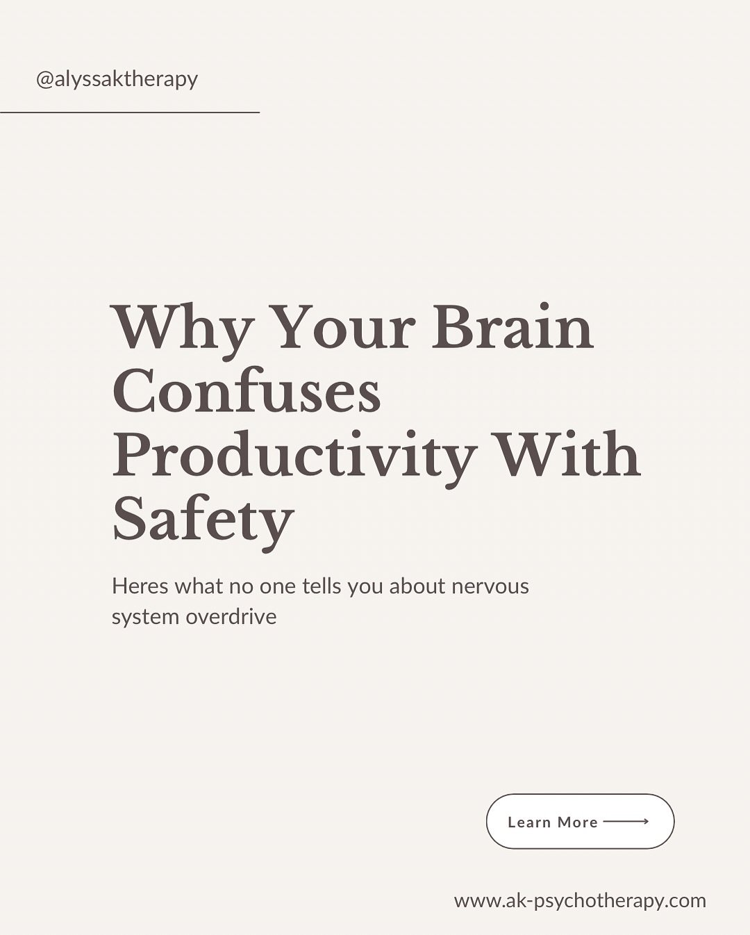 You don&rsquo;t actually love being busy.⁣
You&rsquo;ve just learned that slowing down doesn&rsquo;t always feel safe.⁣
⁣
✨ For a lot of high-achieving, anxious women, productivity isn&rsquo;t just a habit - it&rsquo;s protection.⁣
It&rsquo;s how you