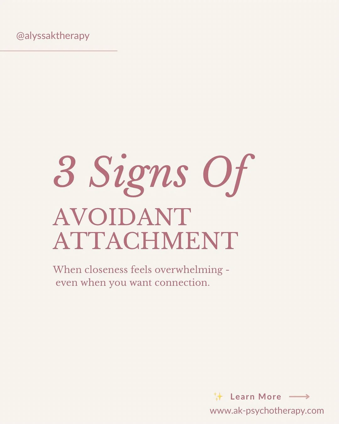 Avoidant attachment isn&rsquo;t just being &ldquo;distant&rdquo; or even &ldquo;cold.&rdquo; ⁣
⁣
It&rsquo;s a nervous system going, &ldquo;Closeness feels good&hellip; but also too much and too overwhelming.&rdquo;⁣
⁣
You can care deeply about someon