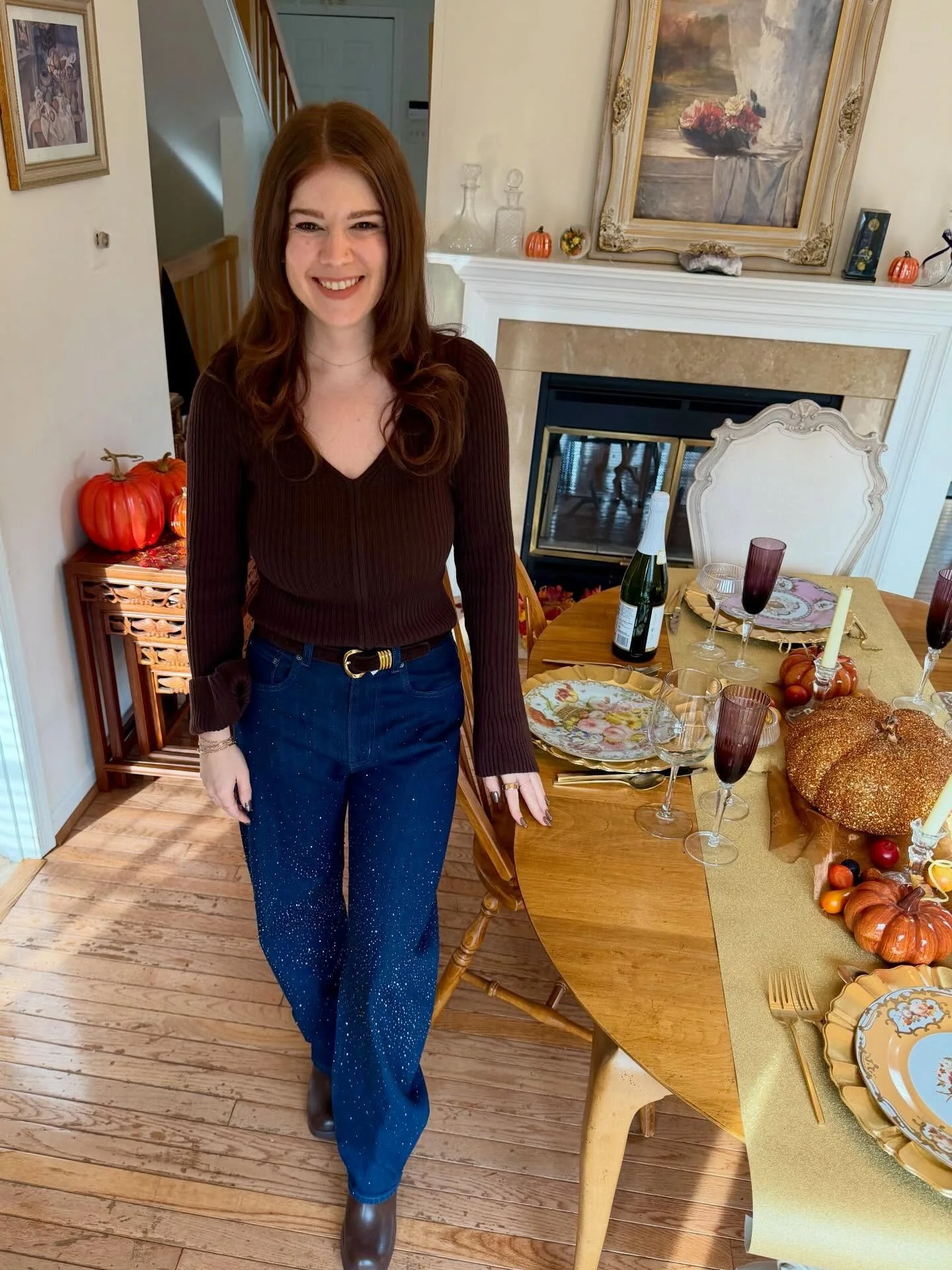 Happy Thanksgiving 🧡🤎⁣
⁣
A gentle reminder you don&rsquo;t have to be the peacemaker, the fixer, or the emotional buffer today.⁣
You just get to be human. ⁣
⁣
And that gratitude &amp; thankfulness doesn&rsquo;t take away from the struggles! We can 