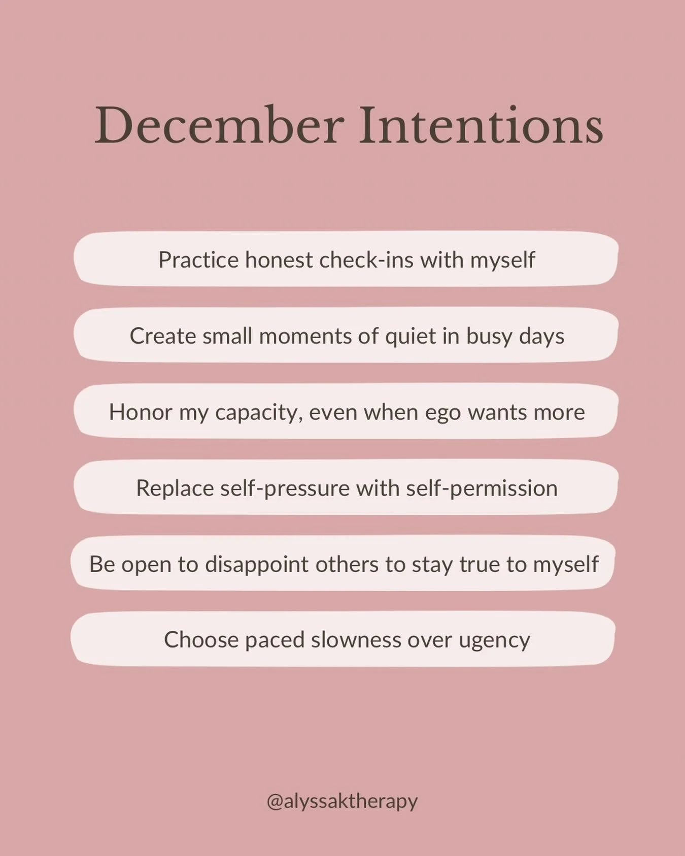 December tends to be super busy. ⁣
⁣
So personally, this month I&rsquo;m letting my system exhale. ⁣
⁣
Less urgency, more pacing. Less &ldquo;should,&rdquo; and more &ldquo;what do I want and need?&rdquo; ⁣
⁣
Rather than speed things up this month an