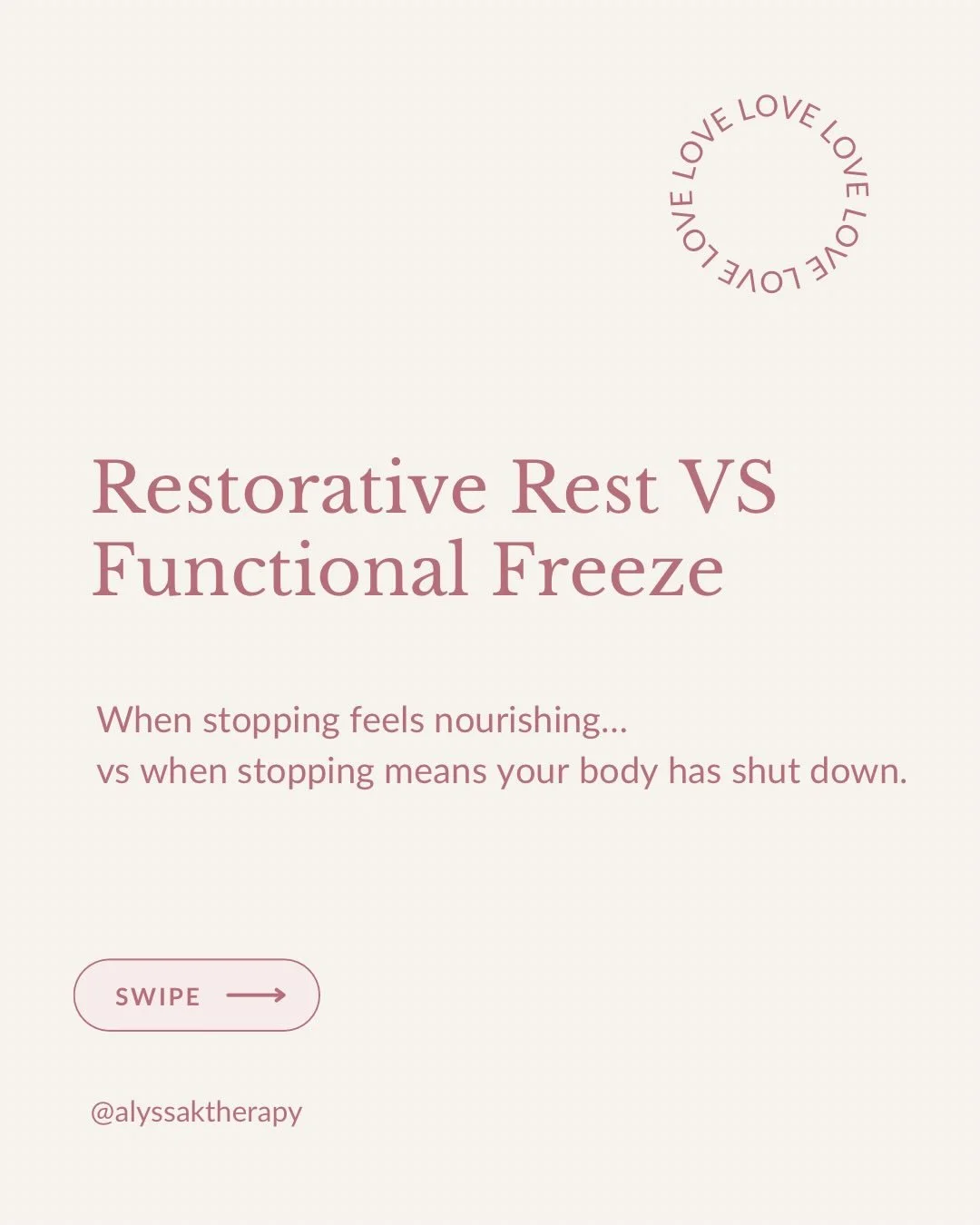 Lately I&rsquo;ve been talking with so many clients about the difference between resting and shutting down.⁣
They look the same on the outside&hellip; but inside, they&rsquo;re super different .⁣
⁣
If you&rsquo;ve ever wondered why some &ldquo;rest&r
