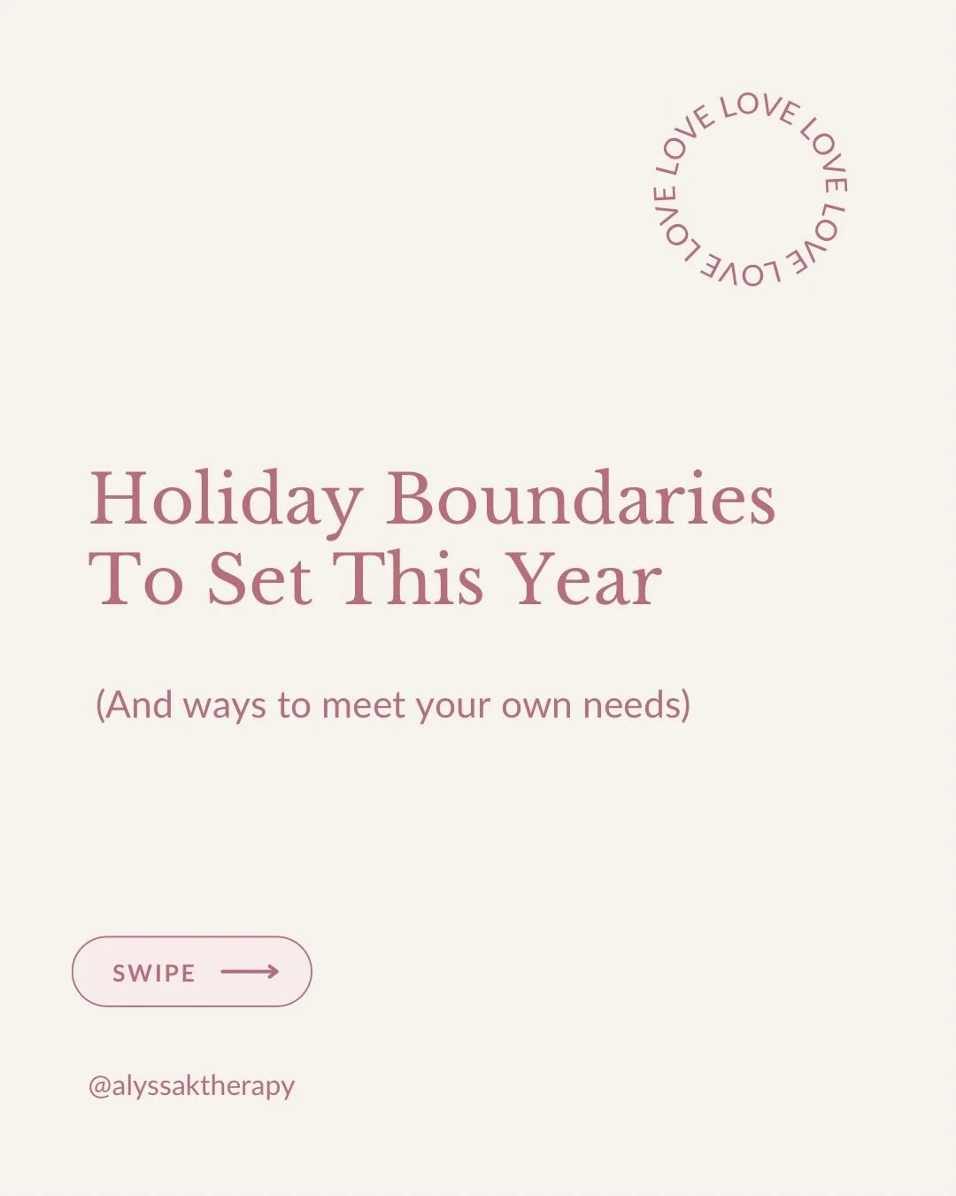 Holiday reminders, scripts for boundaries, and ways to meet your needs too during this time! Happy holidays everyone ✨ #holidayboundaries #boundaries #therapistsofig
