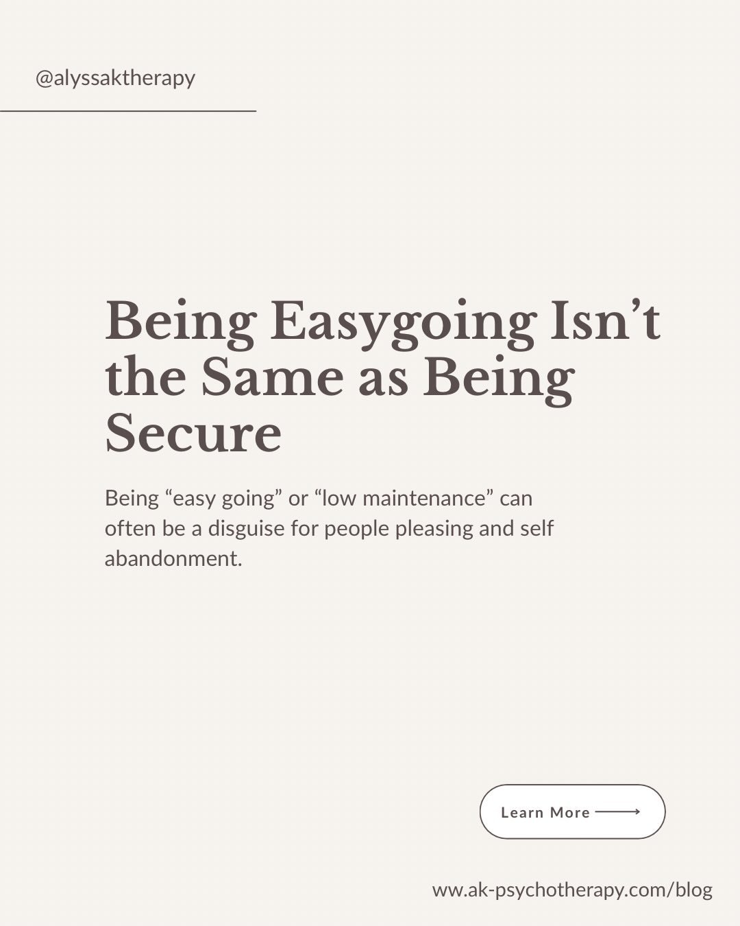 I see this pattern so often - and I&rsquo;ve lived it too!! ⁣
⁣
Calling yourself &ldquo;easygoing&rdquo; or &ldquo;low maintenance&rdquo; can feel like a compliment.⁣
⁣
But if it means you&rsquo;re constantly swallowing preferences, defaulting what o