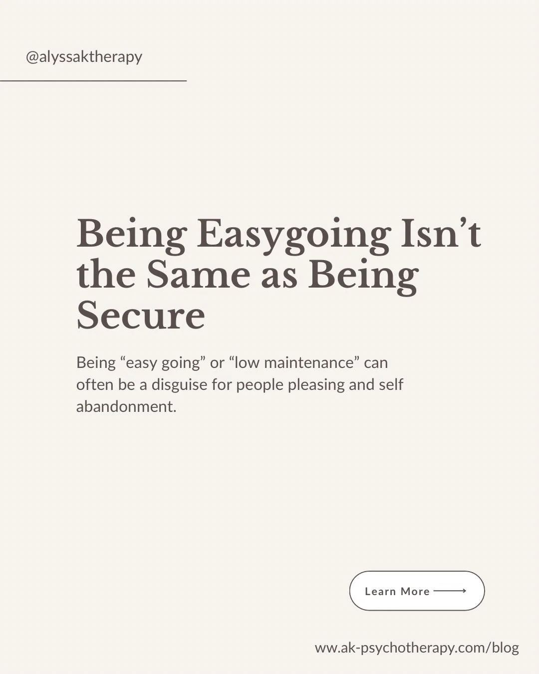 I see this pattern so often - and I&rsquo;ve lived it too!! ⁣
⁣
Calling yourself &ldquo;easygoing&rdquo; or &ldquo;low maintenance&rdquo; can feel like a compliment.⁣
⁣
But if it means you&rsquo;re constantly swallowing preferences, defaulting what o
