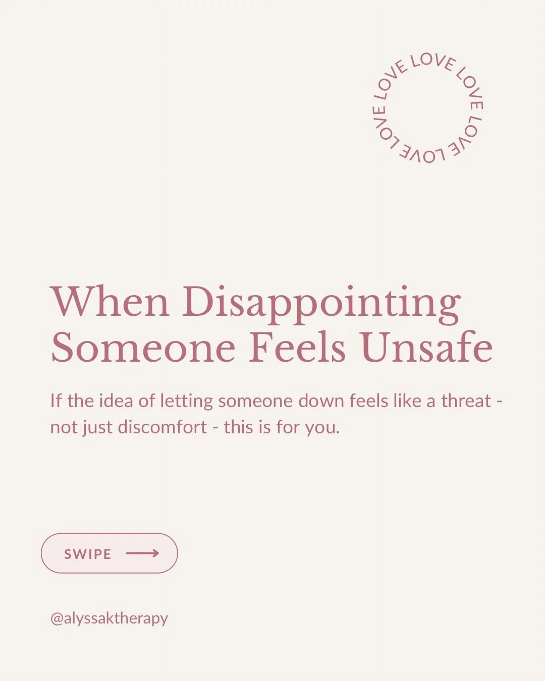 Disappointing someone shouldn&rsquo;t feel like a threat to your safety&hellip;⁣
⁣
&hellip;but for a lot of people, it does.⁣
⁣
Not because you&rsquo;re dramatic. Not because you&rsquo;re &ldquo;too sensitive.&rdquo;⁣
⁣
But because your nervous syste