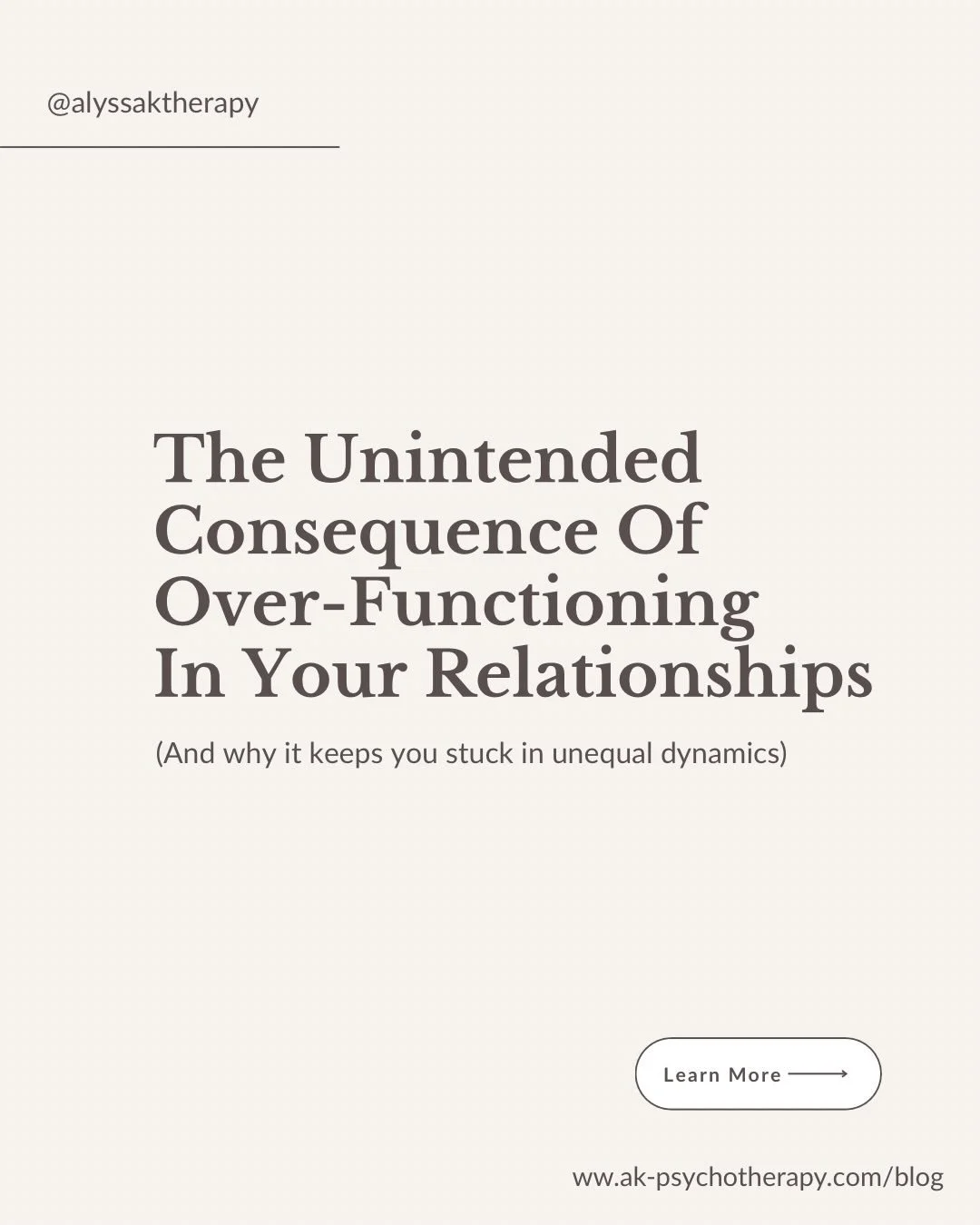 Over-functioning doesn&rsquo;t usually feel like a problem.⁣
⁣
It feels like being competent, responsible, and reliable.⁣
Aka: The one who &ldquo;keeps everything together.&rdquo;⁣
⁣
But here&rsquo;s the part that&rsquo;s harder to see:⁣
⁣
When you c