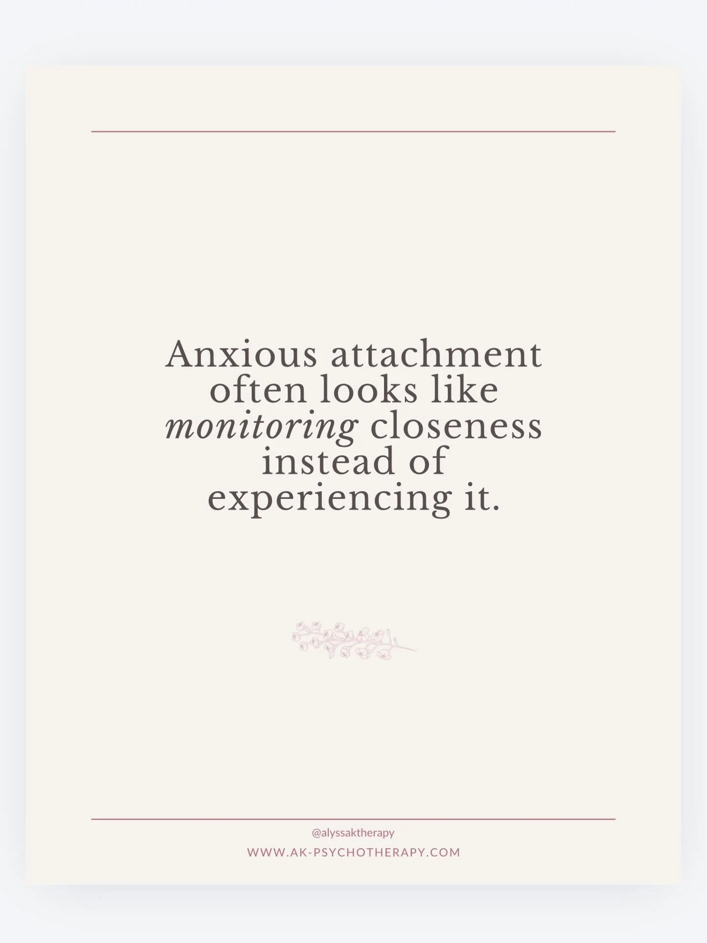 If you&rsquo;ve ever caught yourself analyzing a text or thinking the entire hang out why they seem a little &ldquo;off&rdquo; instead of just enjoying the conversation - this is for you.⁣
⁣
Anxious and hypervigilant attachment doesn&rsquo;t always l