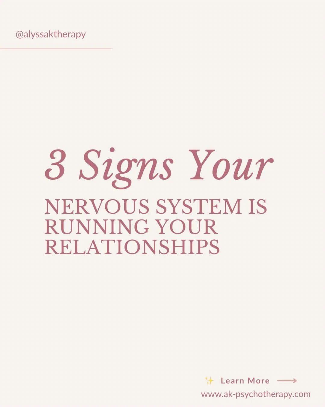 Conflict doesn&rsquo;t feel like a disagreement when you have a dysregulated nervous system.⁣
⁣
It feels like a threat! Often it feels like it means the relationship is about to end 
⁣
And no amount of logic talks you out of it - because this isn&rsq