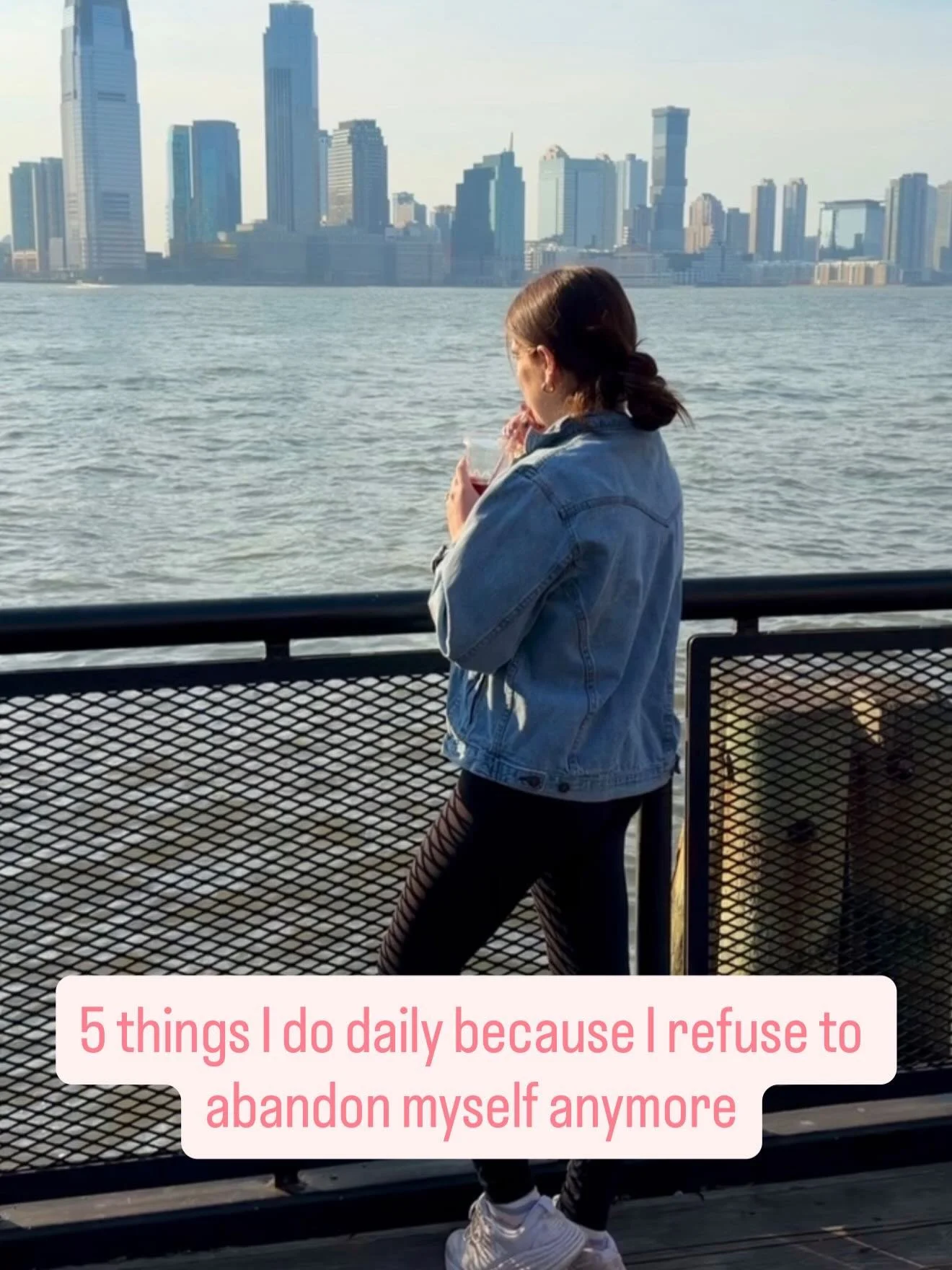 The version of me that kept abandoning herself thought she was being a good person.⁣
⁣
She was just really good at disappearing.⁣
⁣
But constantly felt exhausted, frustrated and resentful. ⁣
⁣
So here&rsquo;s what I do now - not because I read it in 