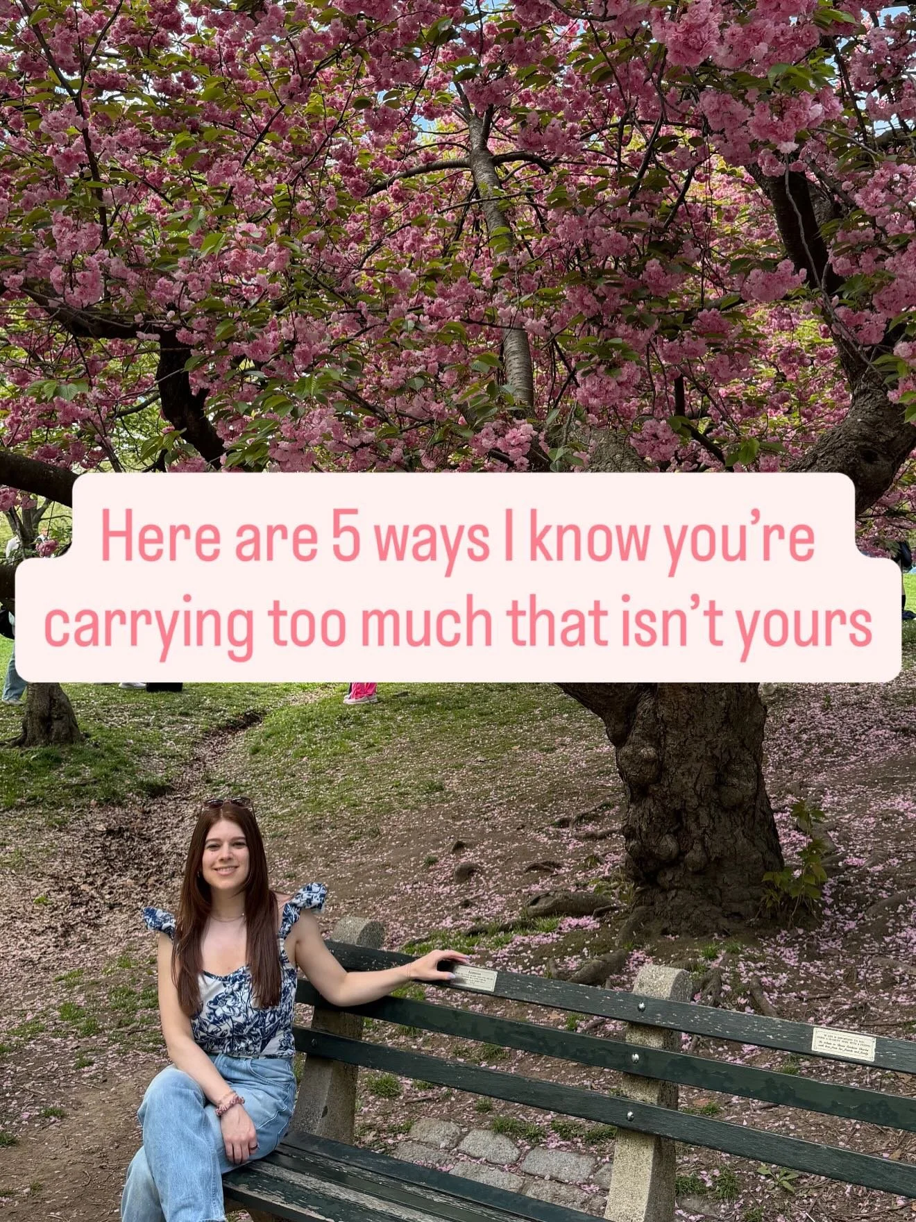 Your nervous system learned to carry weight that was never yours to hold!⁣
⁣
Here are 5 ways I know you&rsquo;re carrying and absorbing what&rsquo;s not yours to hold.⁣
⁣
🌸When you can immediately feel the shift in someone&rsquo;s tone and your body