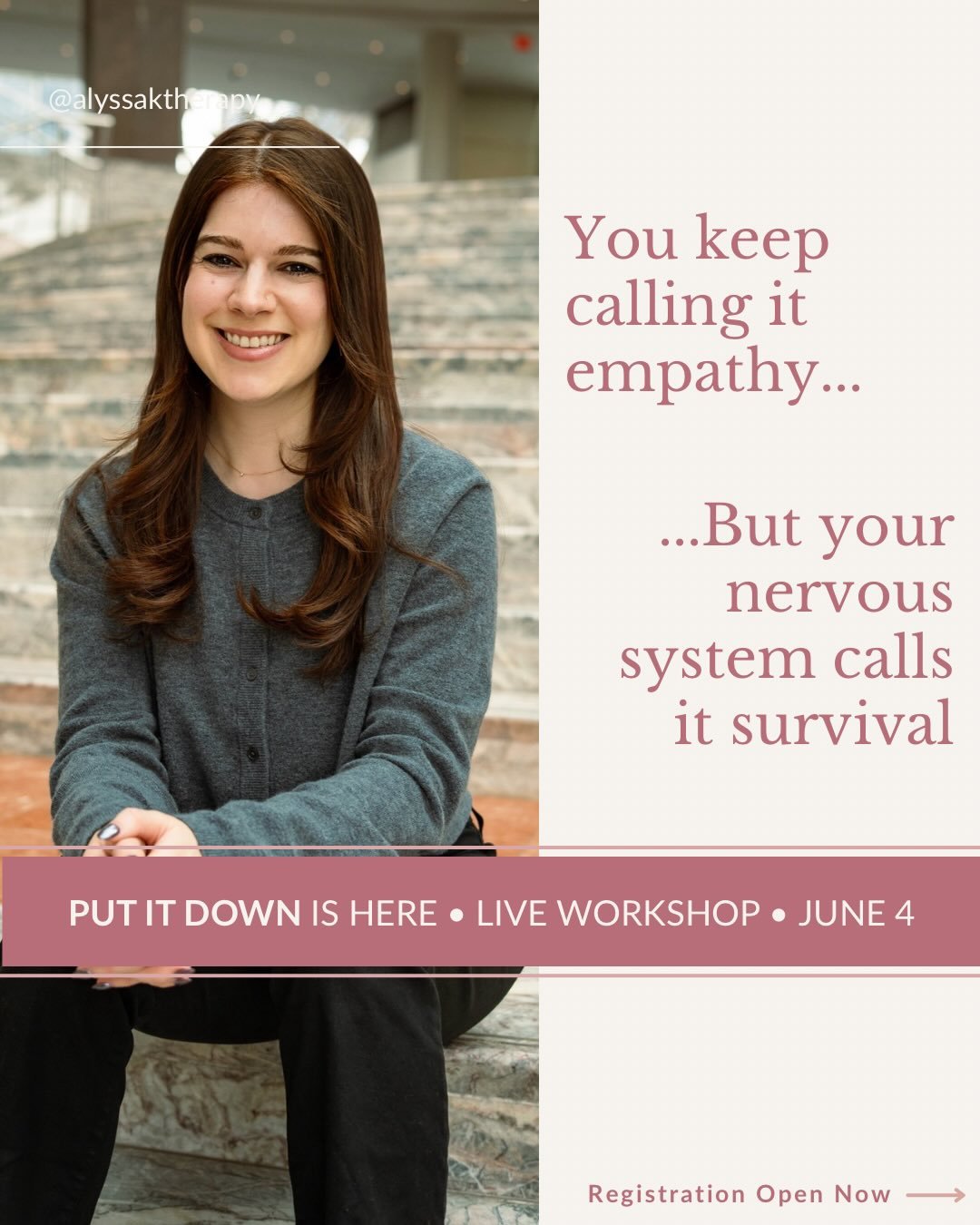 Ahhhh I&rsquo;m so excited Put It Down is finally here 💕⁣
⁣
If you keep calling it empathy but your nervous system calls it survival&hellip;⁣
⁣
It&rsquo;s because a lot of us were never taught how to not carry everything.⁣
⁣
So we became:⁣
🌸the res