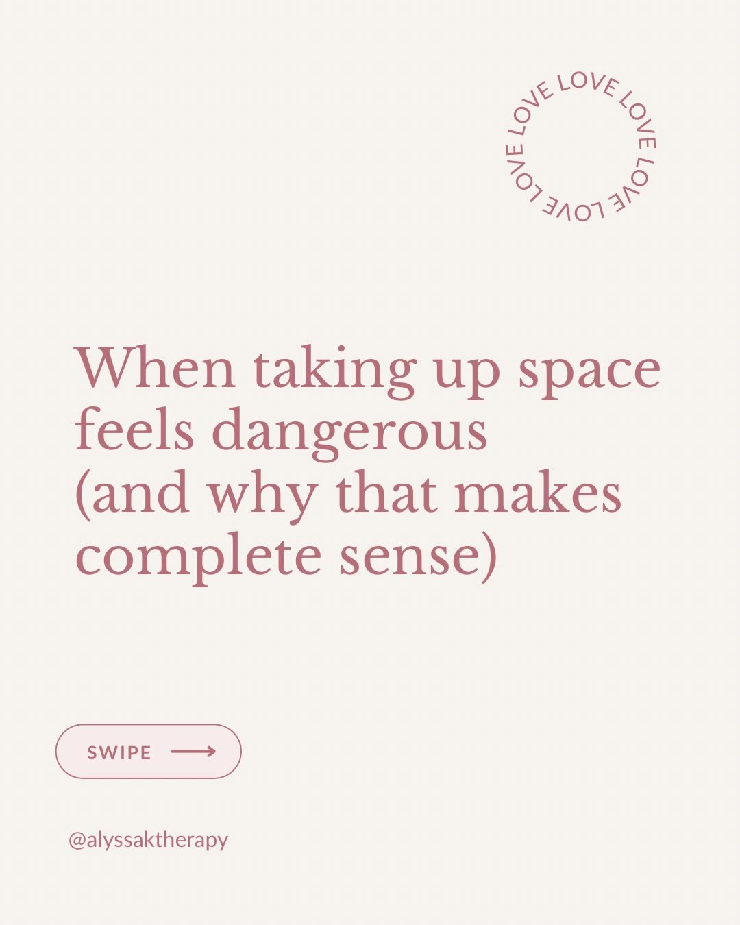 Taking up space feels dangerous when your nervous system was taught that shrinking kept you safe.⁣
⁣
And not even because of a confidence problem. It really is a nervous system and adaptive attachment pattern that made complete sense when you learned