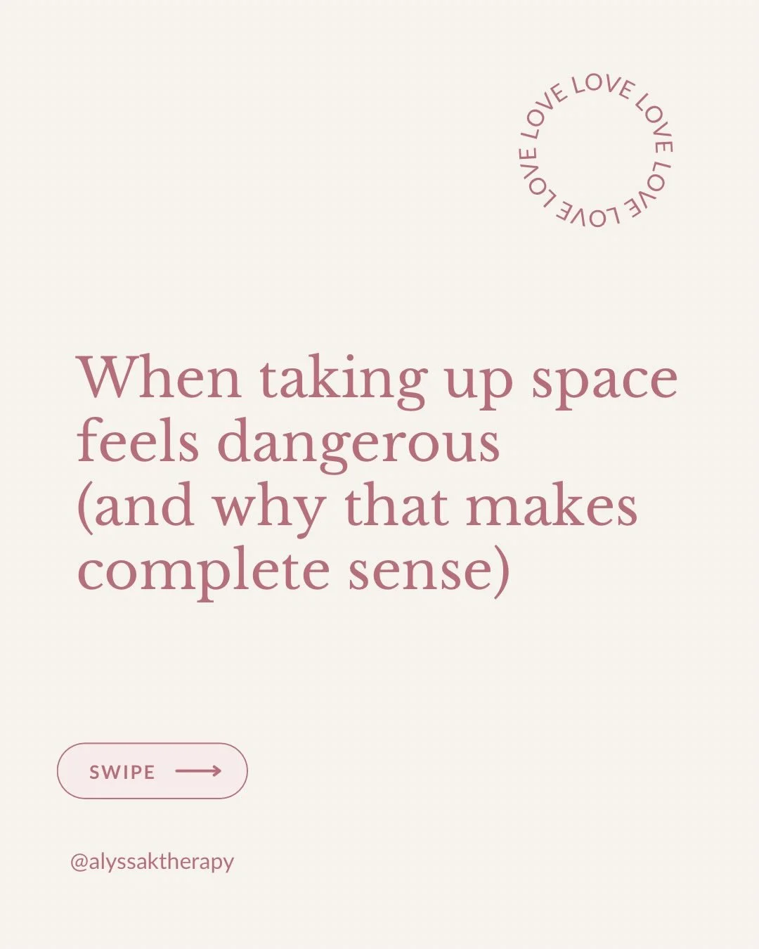 Taking up space feels dangerous when your nervous system was taught that shrinking kept you safe.⁣
⁣
And not even because of a confidence problem. It really is a nervous system and adaptive attachment pattern that made complete sense when you learned