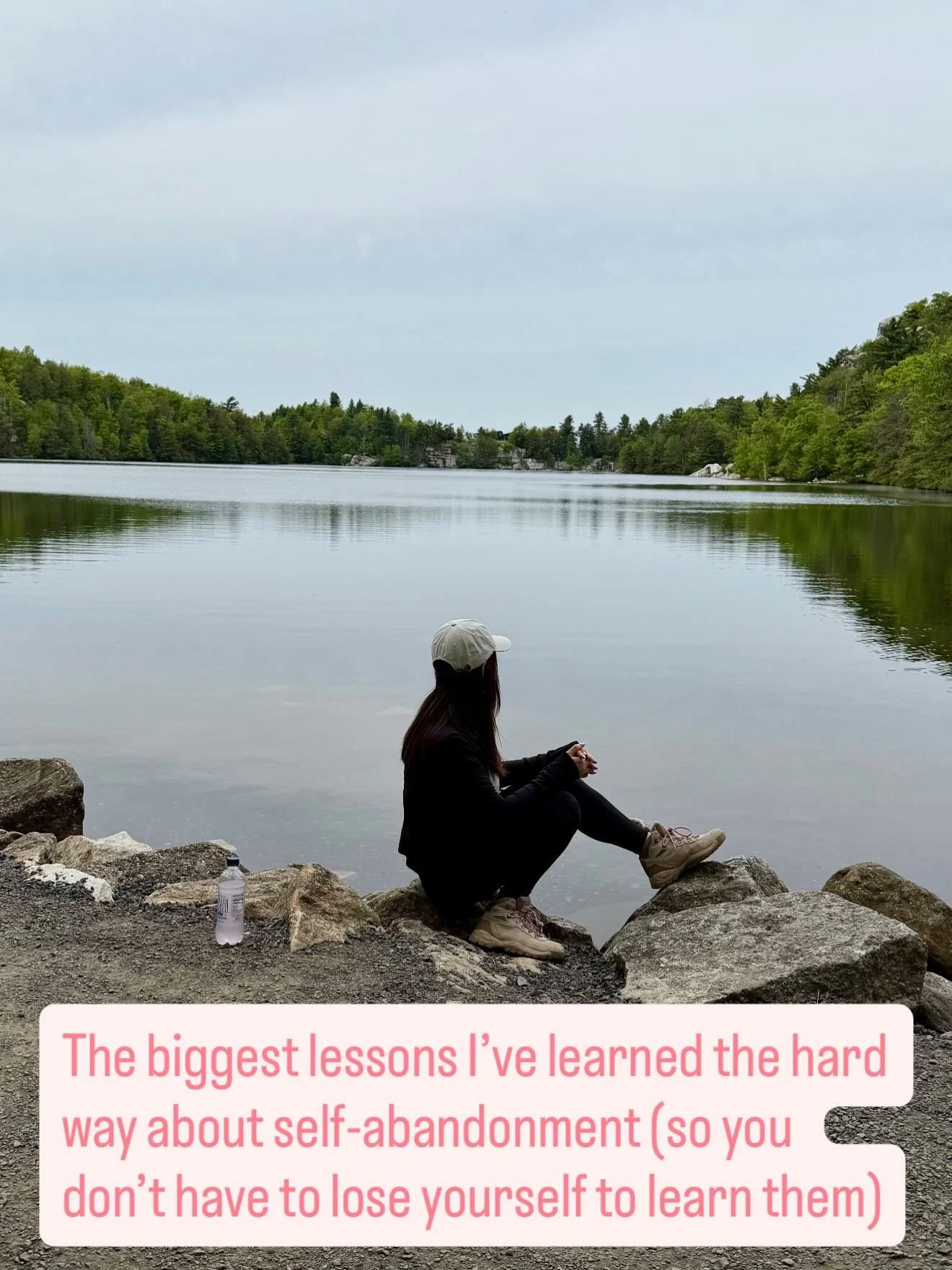 Self abandonment looks like overriding my own needs, instincts, exhaustion, resentment, and gut feelings because keeping the peace felt easier than listening to myself.⁣
⁣
And honestly, a lot of the women I work with don&rsquo;t struggle because they