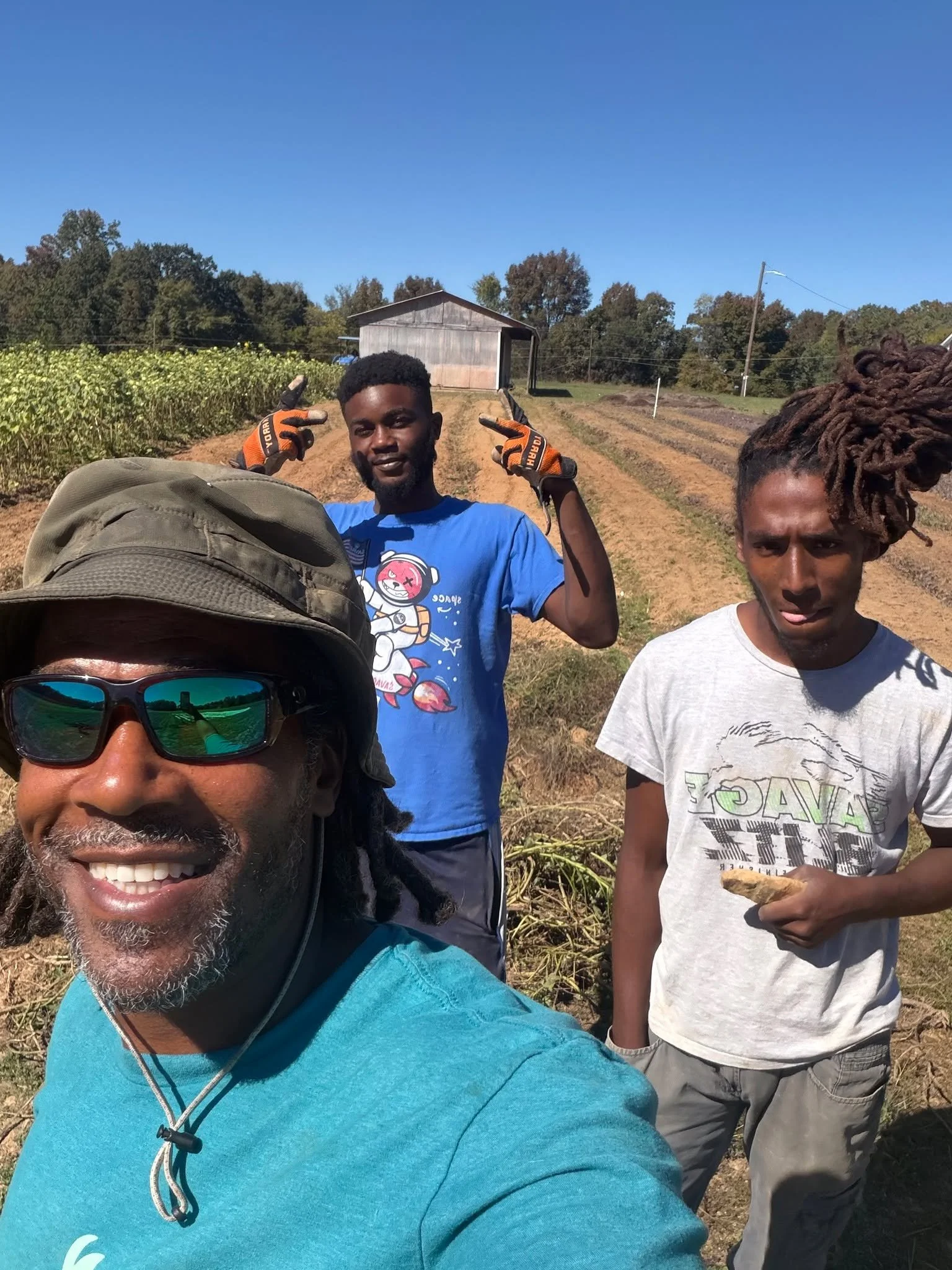 Hey Family!  Farmer Wisdom here.  Today, we would ordinarily be harvesting and loading the truck, preparing for another Wednesday at the North End Market. @northendmarketclt  Instead, we're at our Monroe farm site, harvesting our #sweetpotatos 

As e