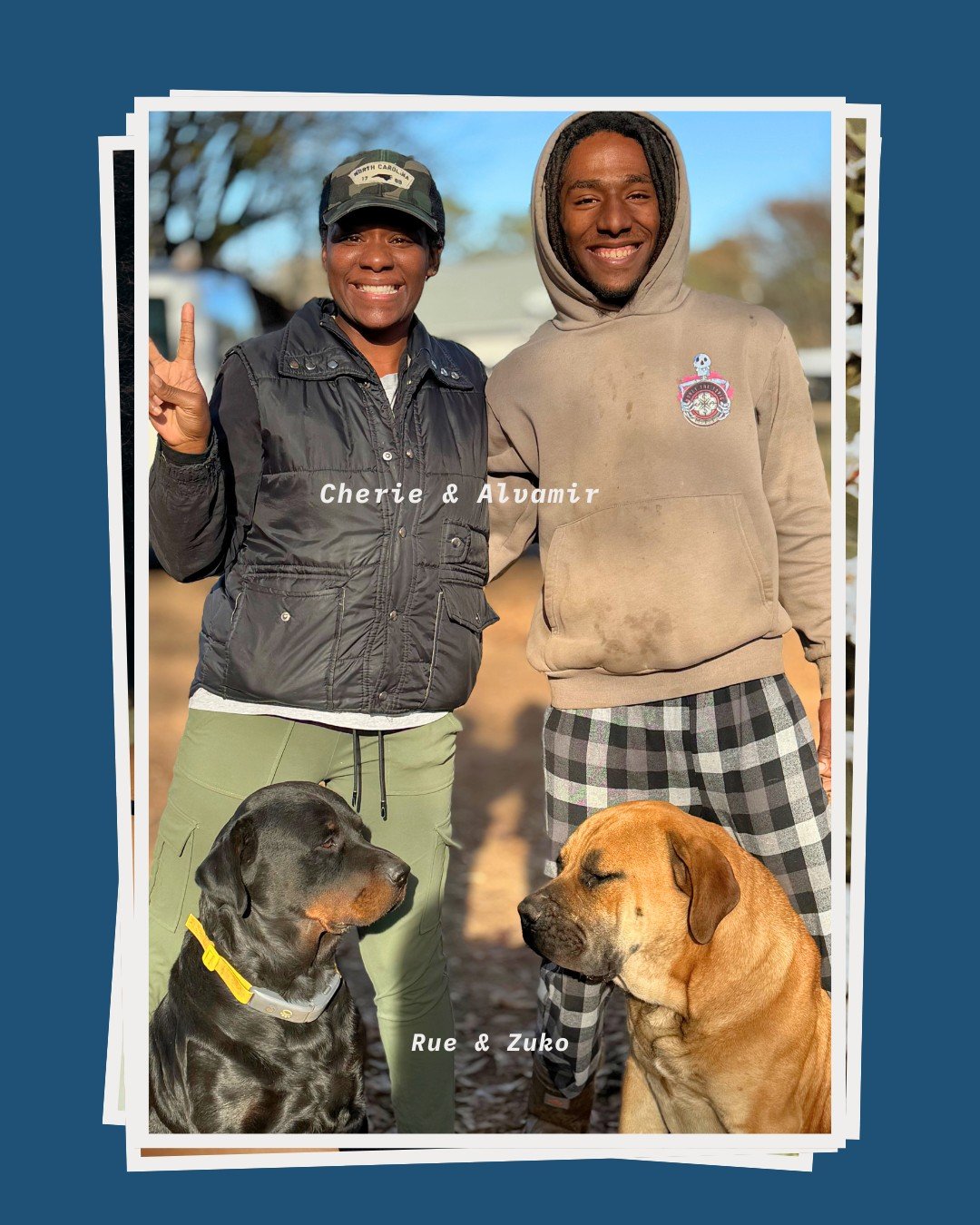 He rarely smiles this BIG!  You know why don't you.... it's because today was the last big harvest haul of the year.  Today we worked the fields for our final big harvest . This smile says it all.  Our dogs on the hand....LOL. 

Pictured: Farmer Cher