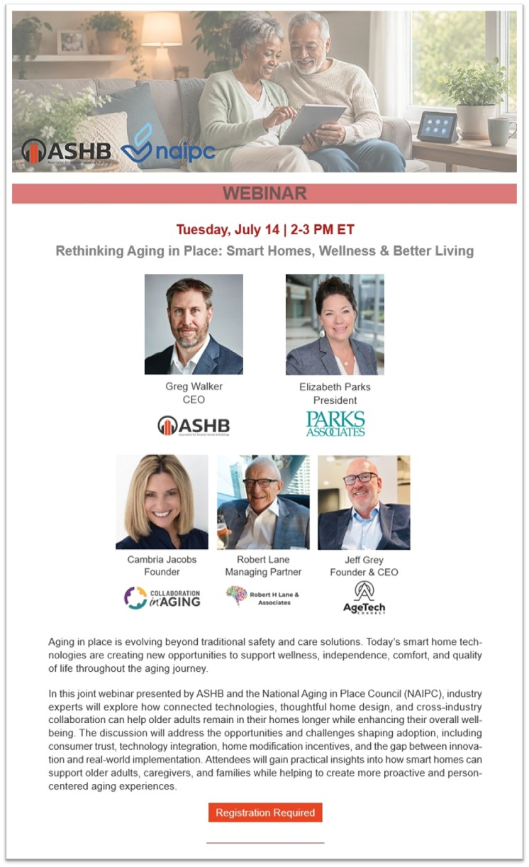 Rethinking Aging in Place: Smart Homes, Wellness & Better Living Webinar 