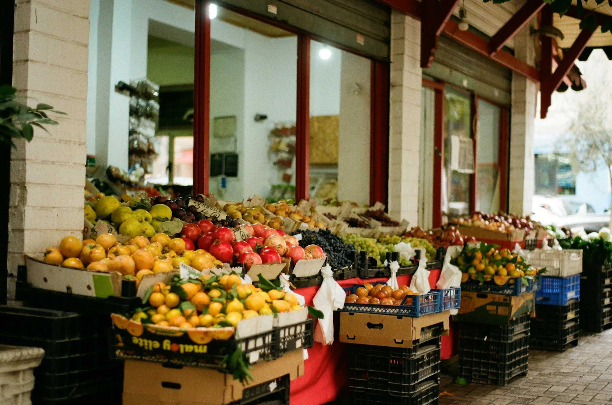 Fresh produce at a local market in Tirana, Albania