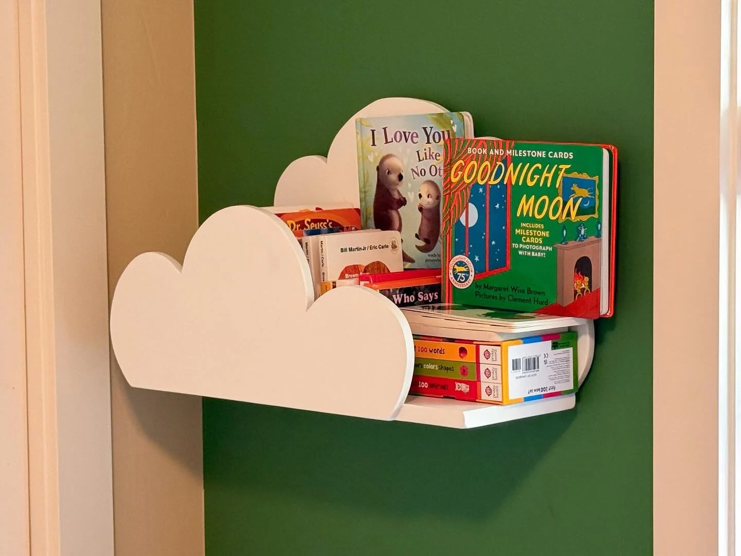 Two dreamy clouds, handcrafted to float on a child&rsquo;s wall.

These custom shelves bring a soft, playful touch to any nursery or playroom&mdash;perfect for holding favorite books, toys, or keepsakes.

#CloudShelves #HandcraftedDecor #FloatingShel