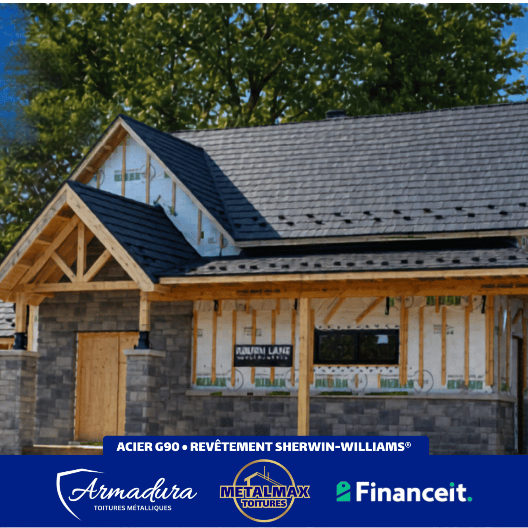 Mauricie : Toiture métallique Armadura installée sur une résidence de la Mauricie — MetalMax Québec : Toiture métallique Armadura installée sur une résidence de la région de Québec — MetalMax