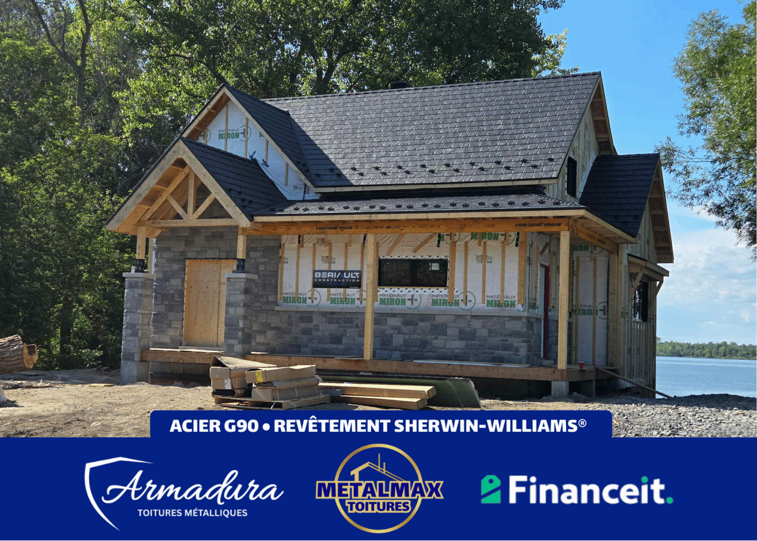 Toiture métallique Armadura™ Beaconsfield — maison résidentielle Ouest-de-l'Île MetalMax