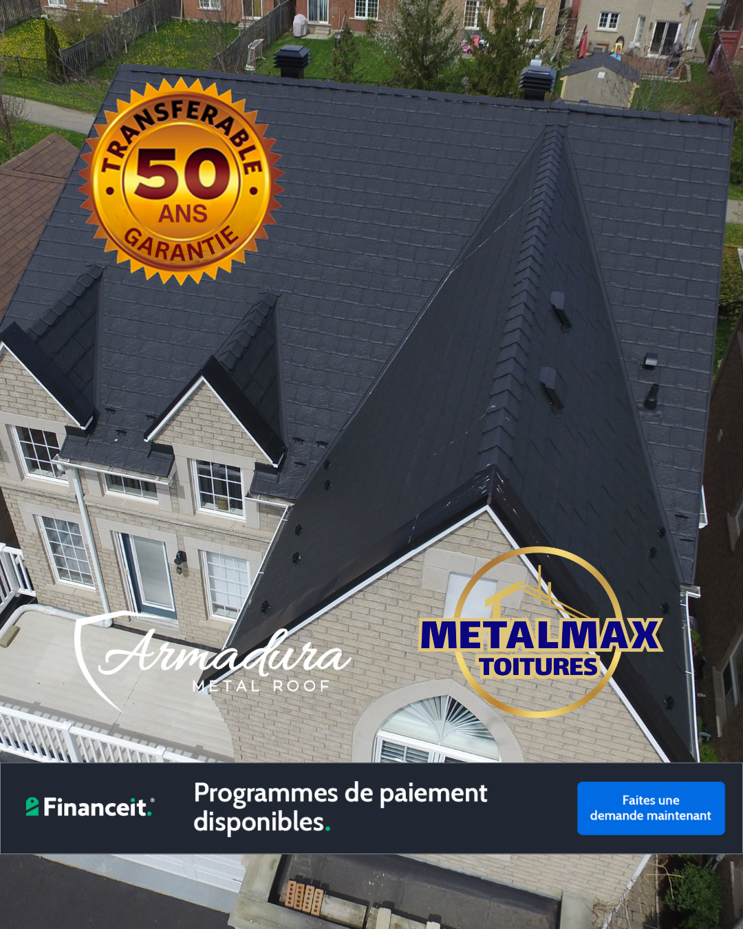 Installation de toiture métallique Armadura au Québec