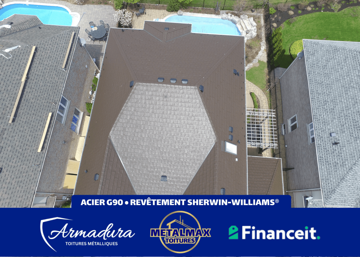 Toiture métallique Armadura™ Beaconsfield — Ouest-de-l'Île garantie transférable MetalMax