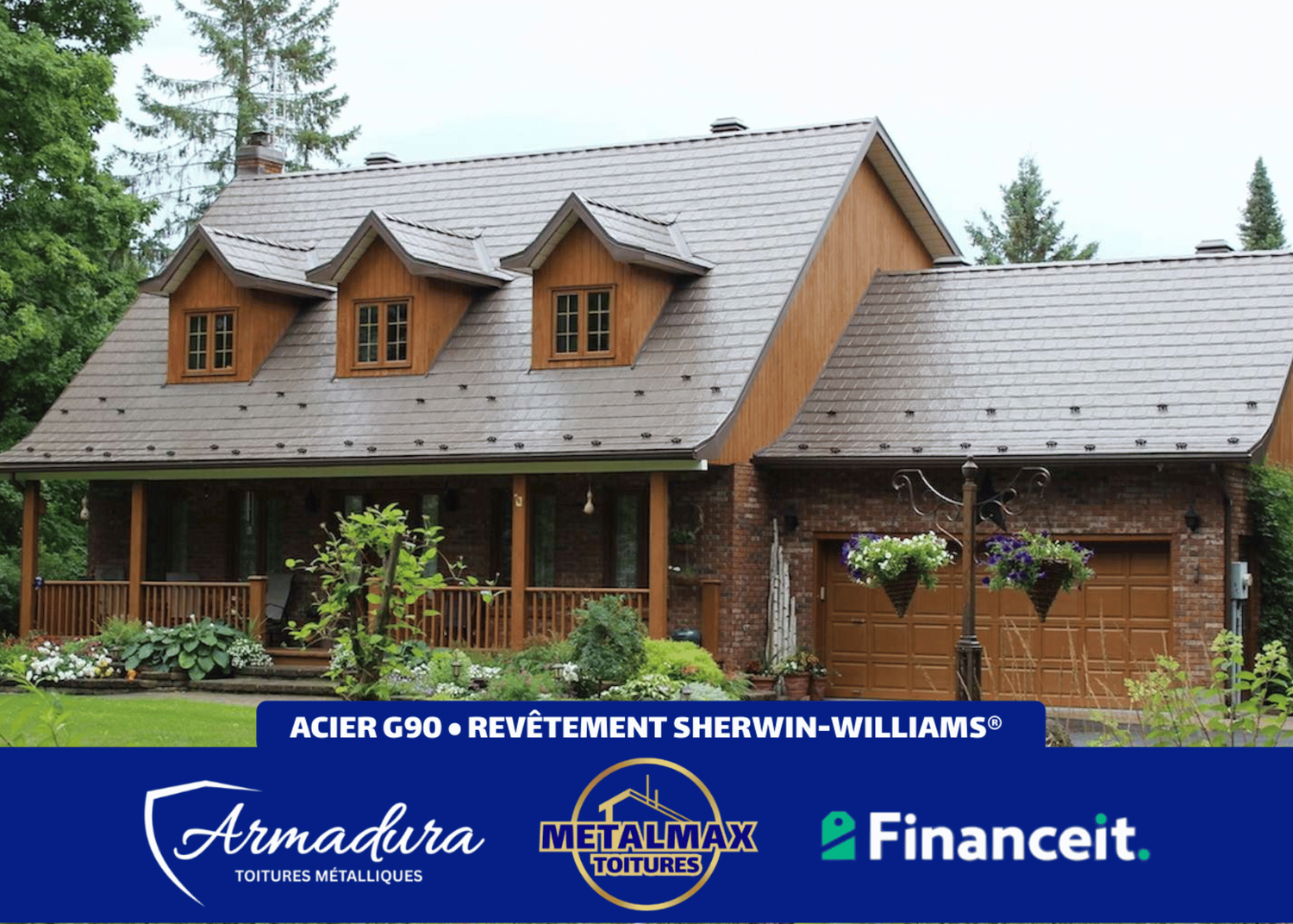 Toiture métallique Armadura™ Beaconsfield — zéro vis exposée zéro entretien MetalMax