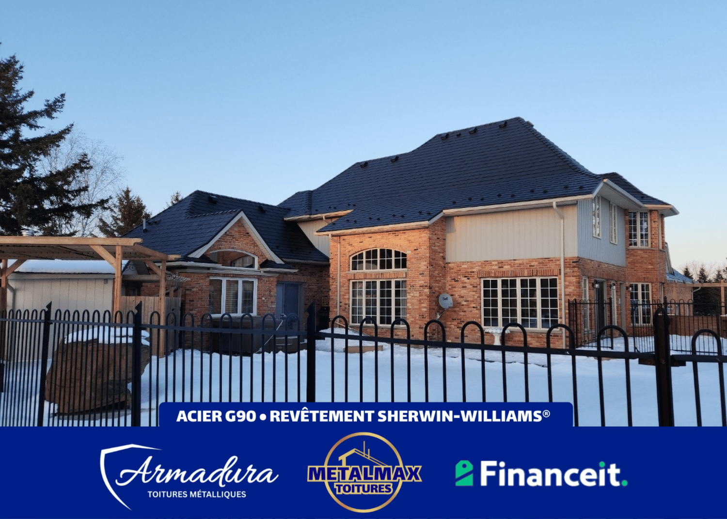 Toiture métallique Armadura™ Pointe-Claire — garantie 50 ans MetalMax Ouest-de-l'Île
