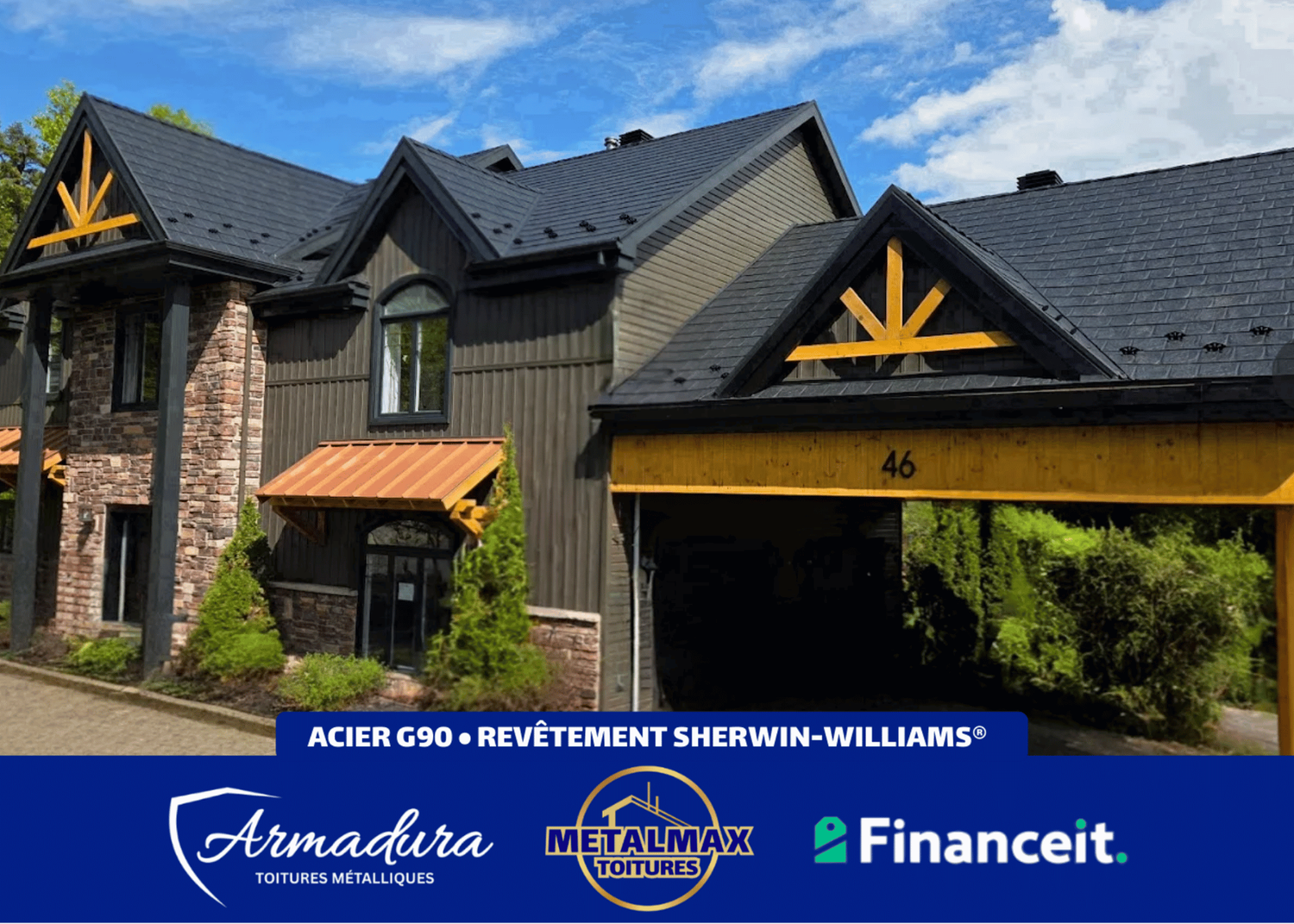 Toiture métallique Armadura™ Beaconsfield — garantie 50 ans non au prorata MetalMax