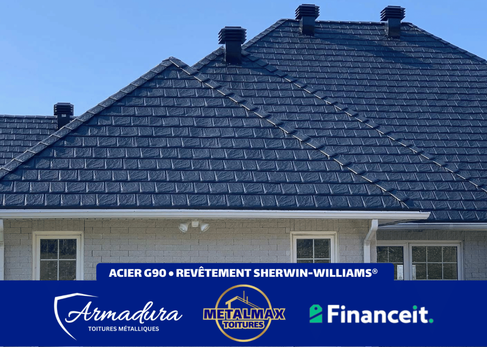 Toiture métallique Armadura installée à Gatineau par MetalMax