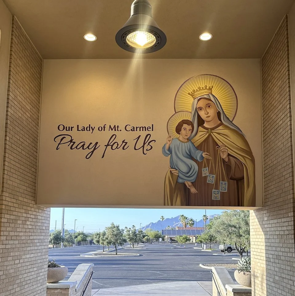 Mural painting of Our Lady of Mt. Carmel