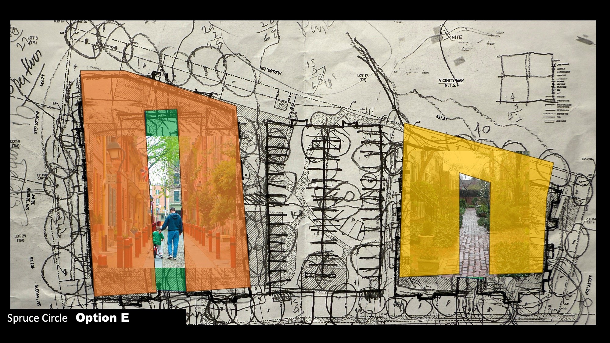 Option E (courtyard plazas)