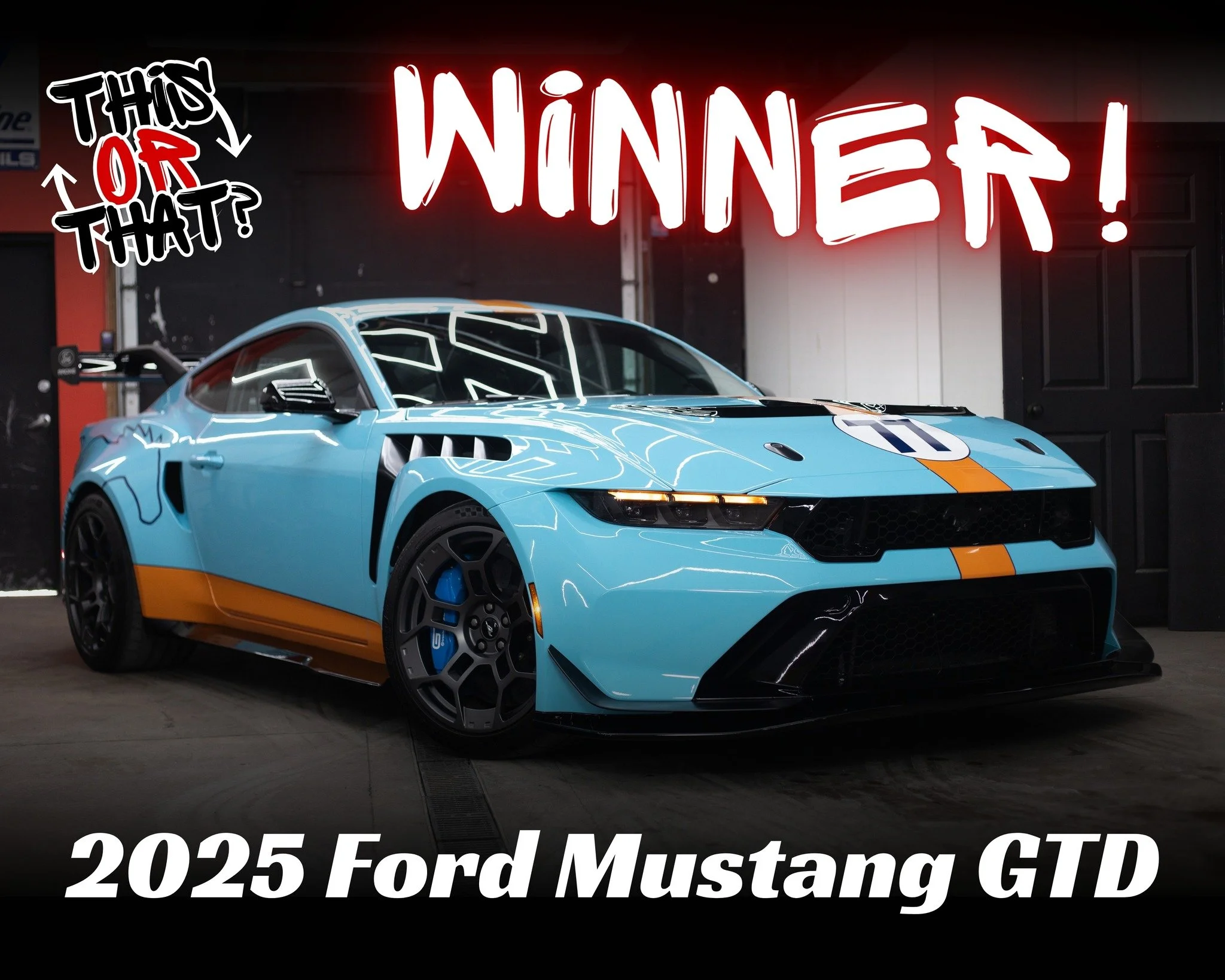 You voted, and the winner is... 

The 2025 Ford Mustang GTD🏆🐎 

Modern muscle, track-bred attitude, and no apologies. 👊🔥

Were you team GTD or are you still loyal to the classics? Let&rsquo;s hear it.

Think we got it right? 👀 Head to our storie