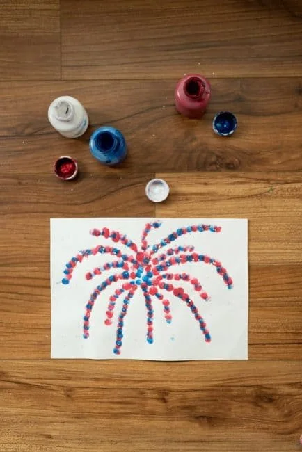Firework Q Tip dot Painting - 1 hr