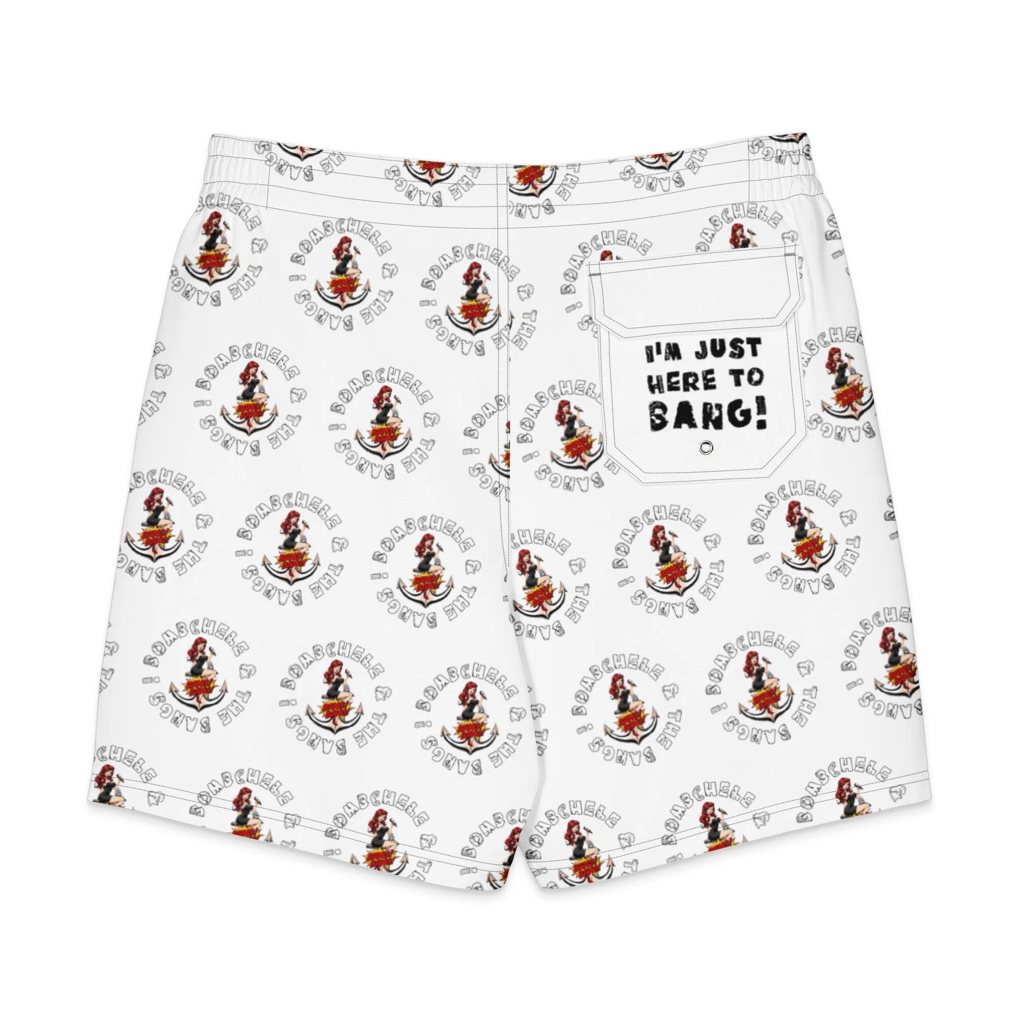 I'm Just Here To Bang Men's Board Shorts