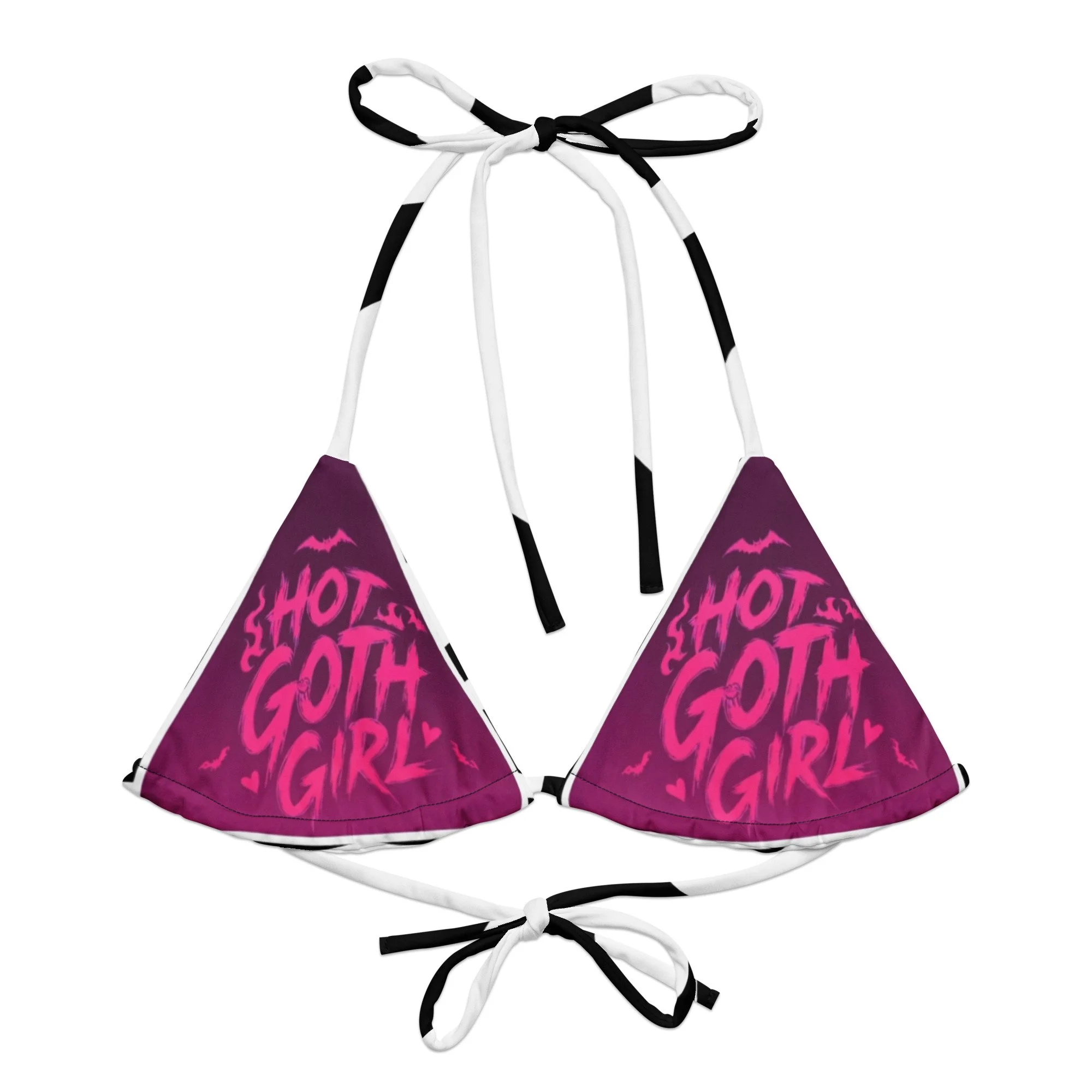 Hot Goth Girl  string bikini top