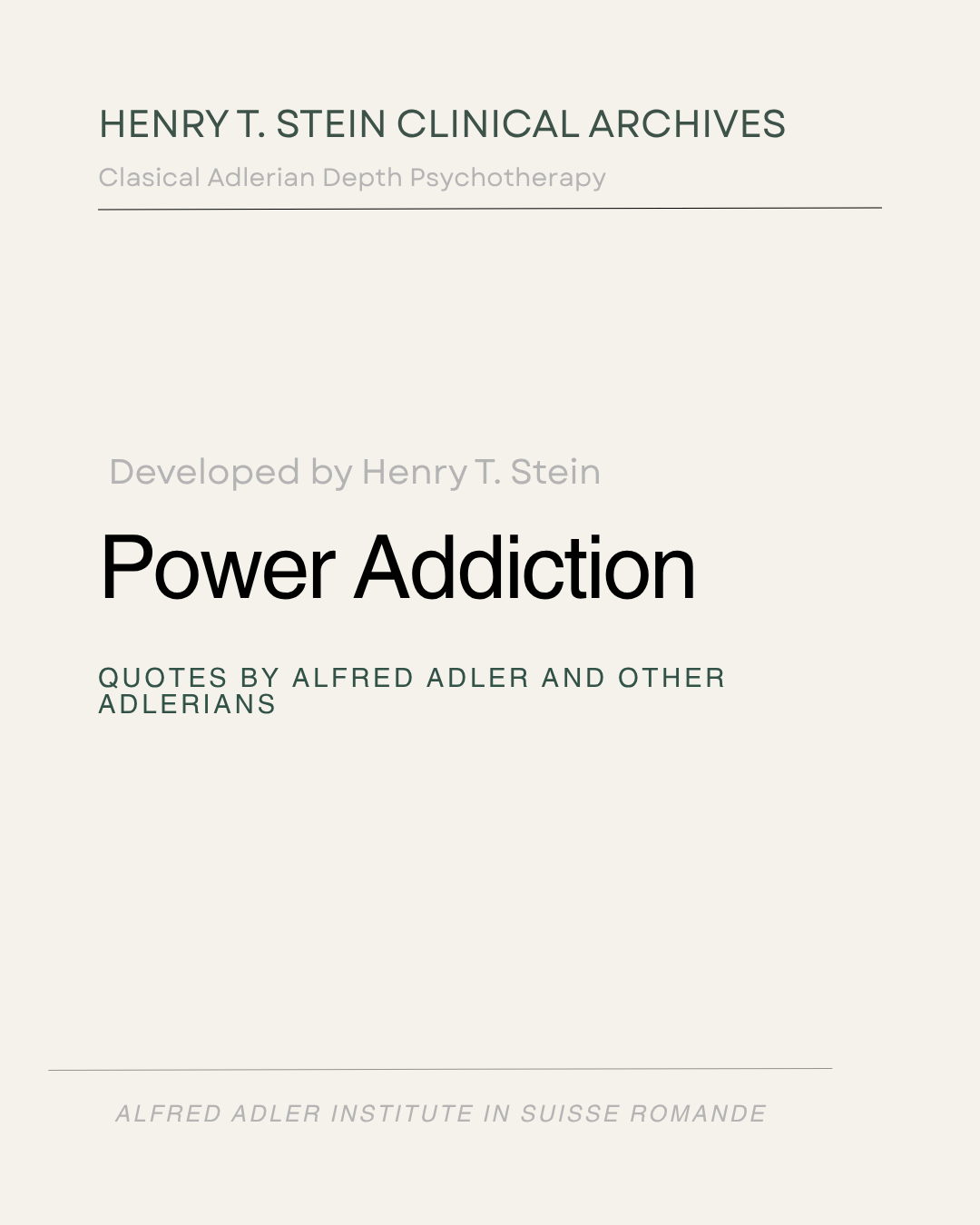Power Addiction