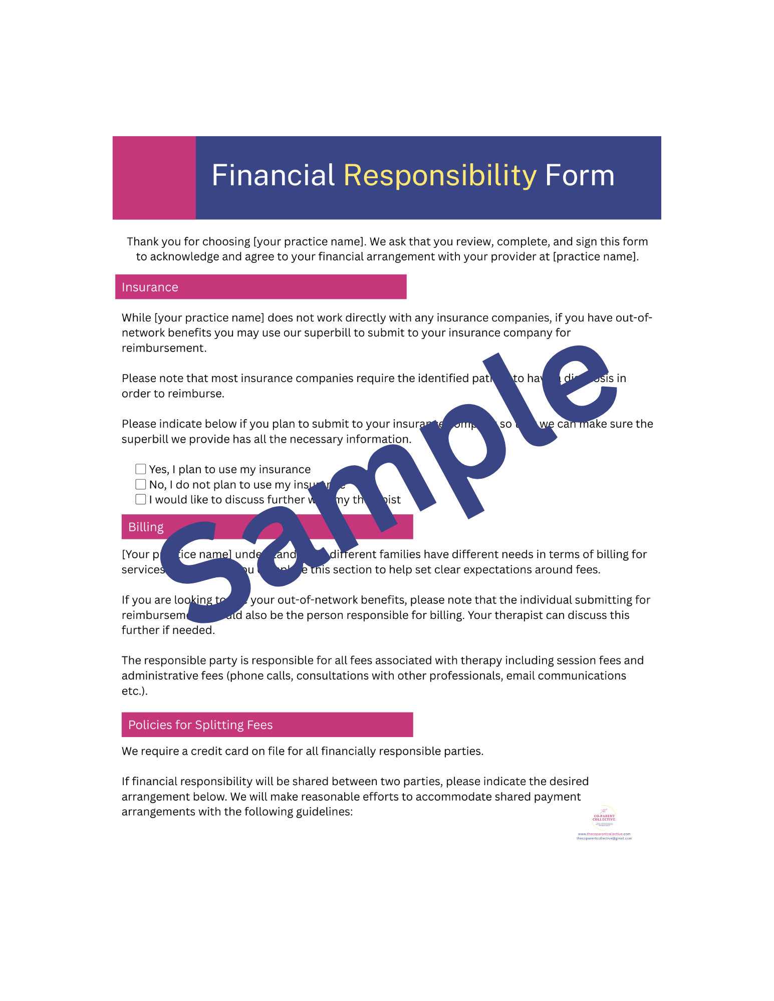 Financial Responsibility Form
