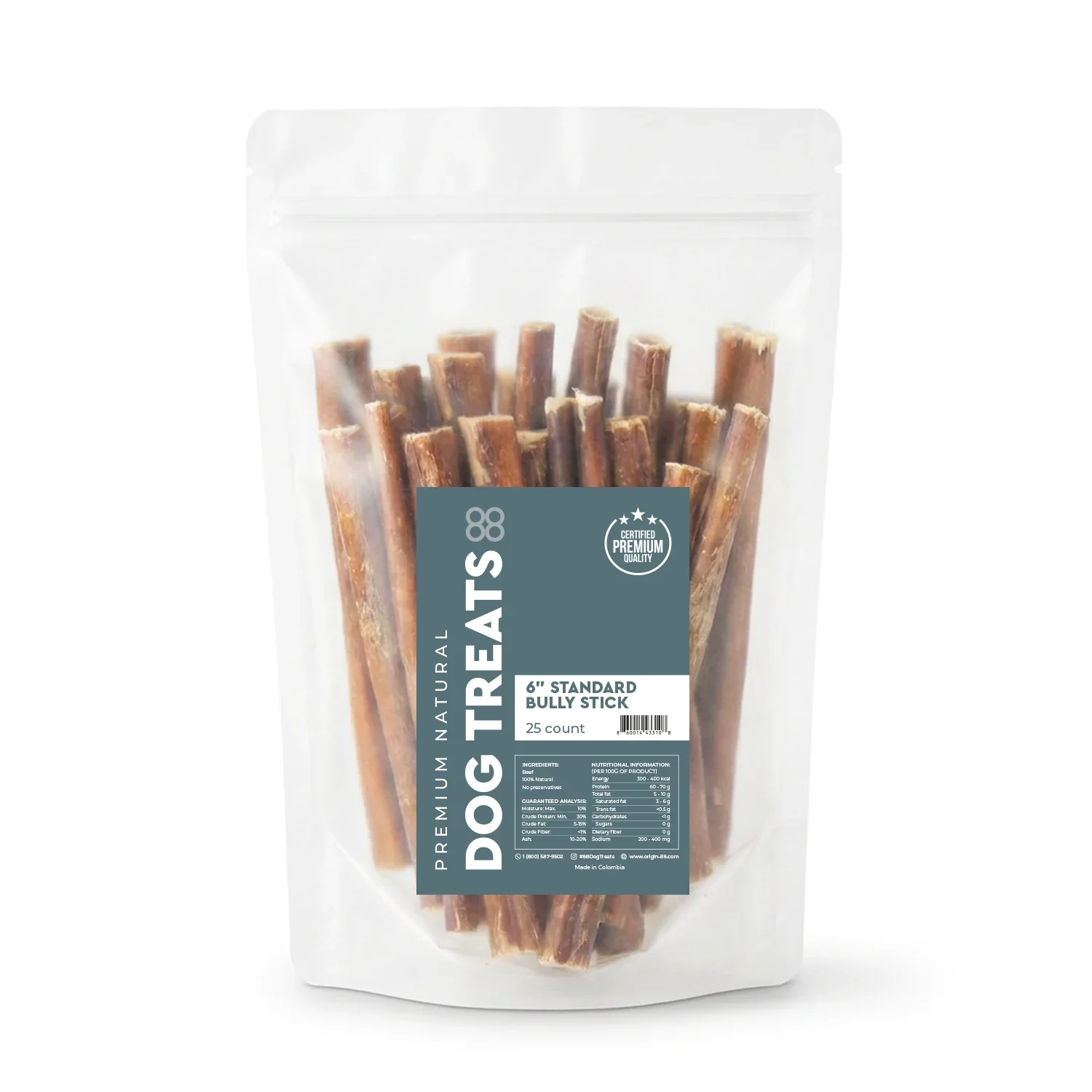 6" Standard Bully Stick (25 Count)